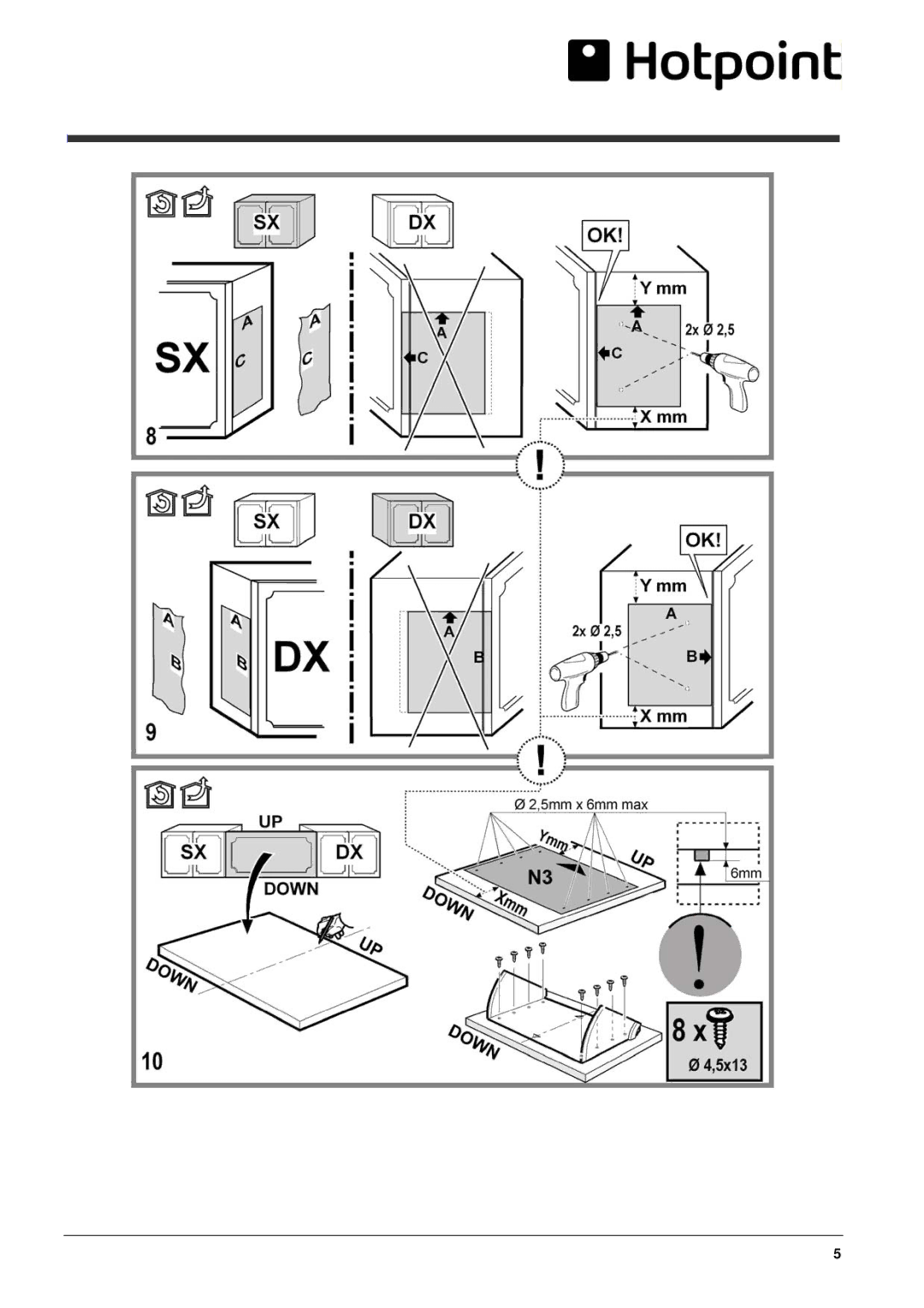 Hotpoint HTN41 manual 