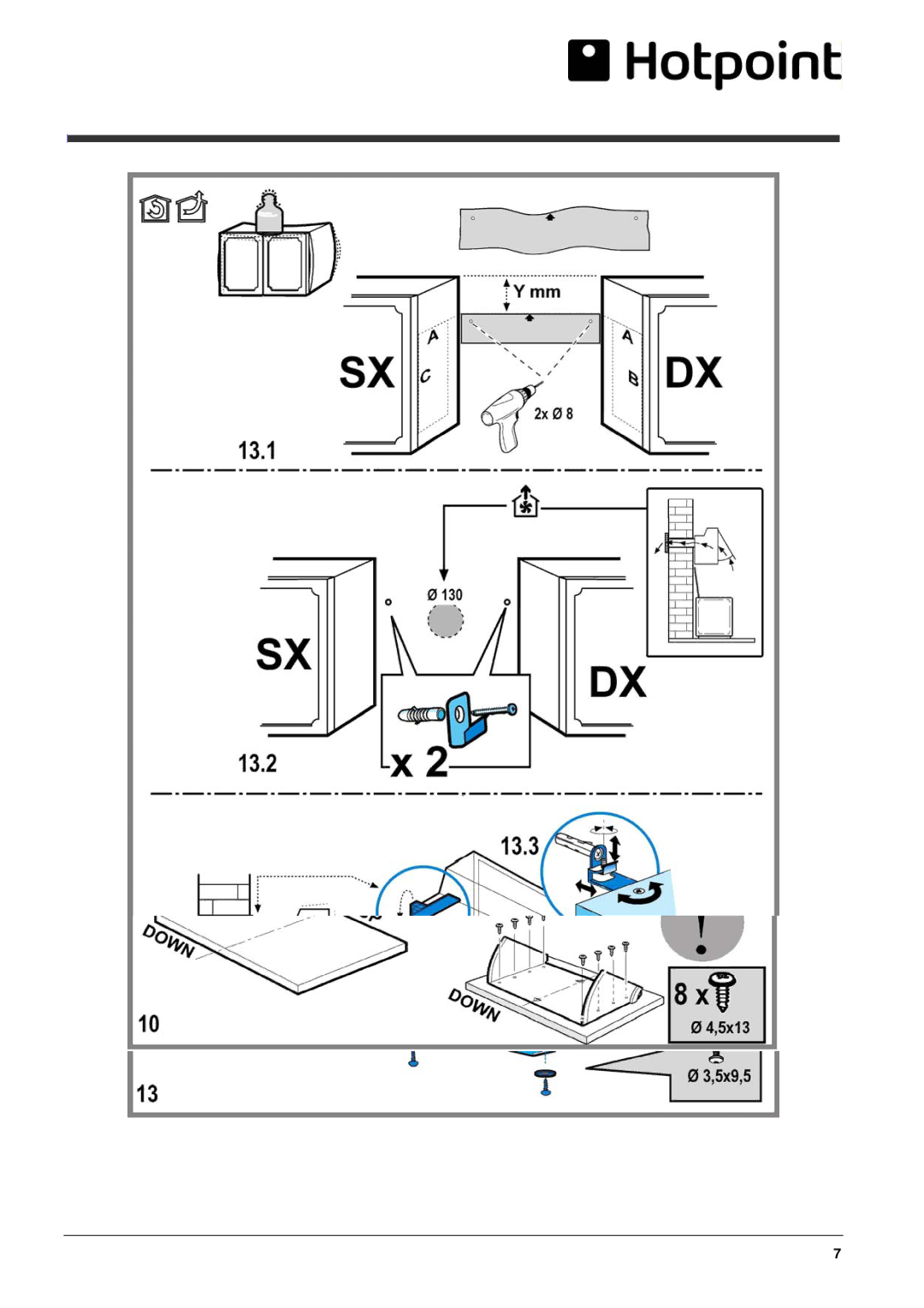 Hotpoint HTN41 manual 