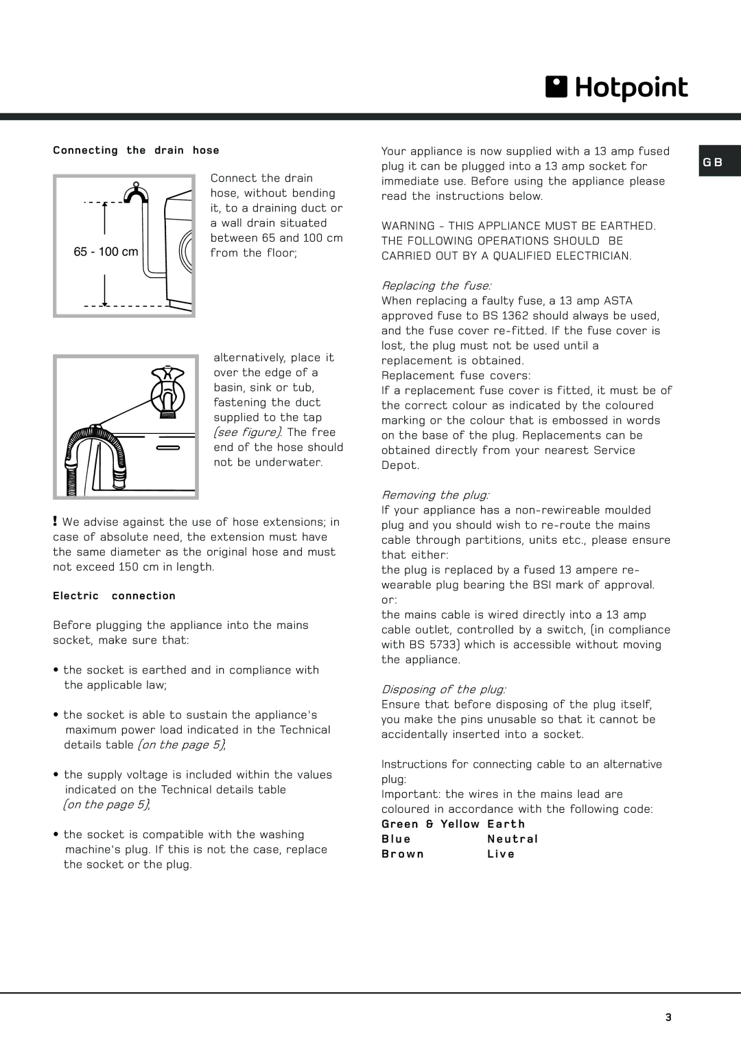 Hotpoint HVL 241 manual V e 