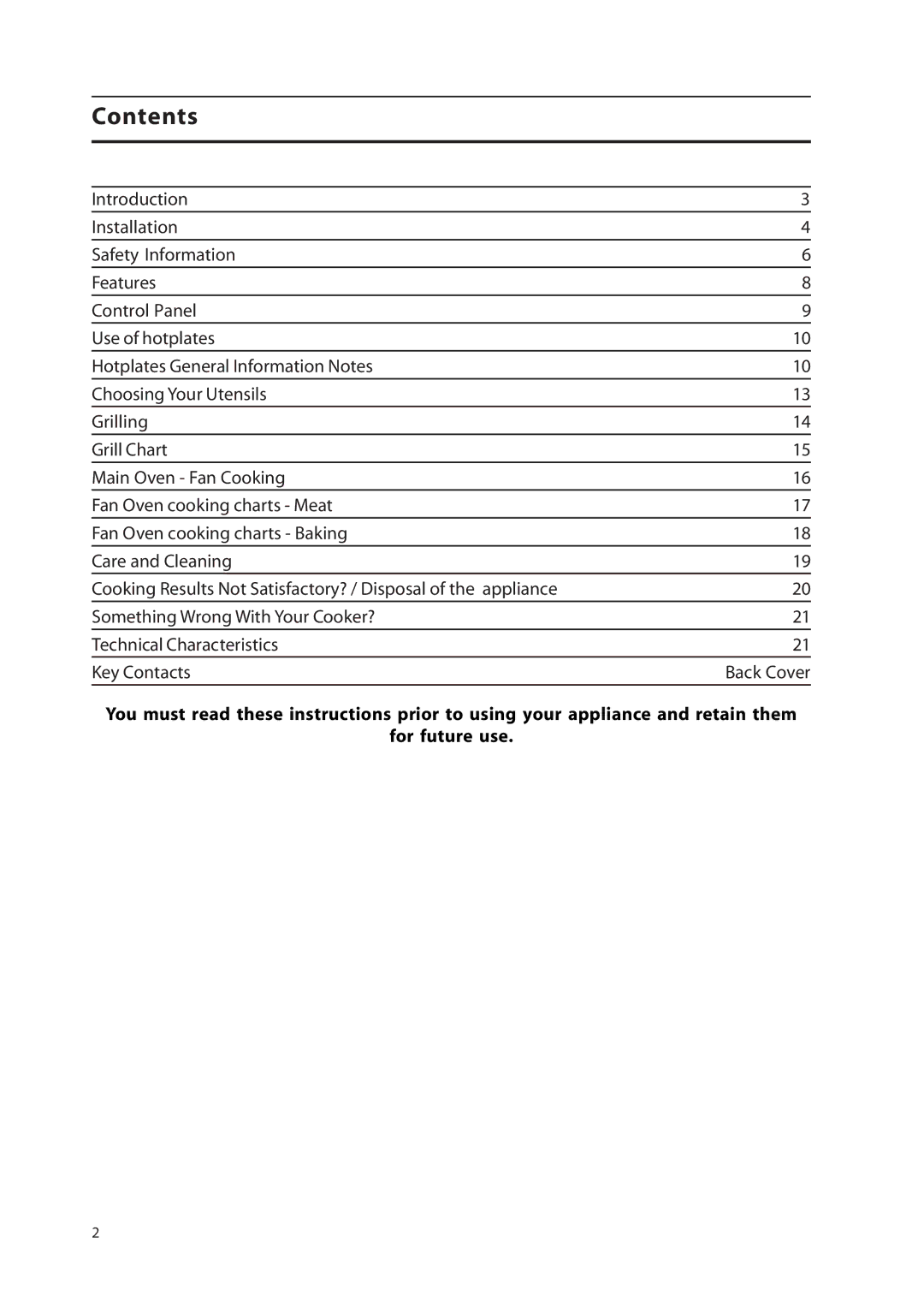 Hotpoint HW170EK, HW160EC, HW160EW, HW170EW manual Contents 