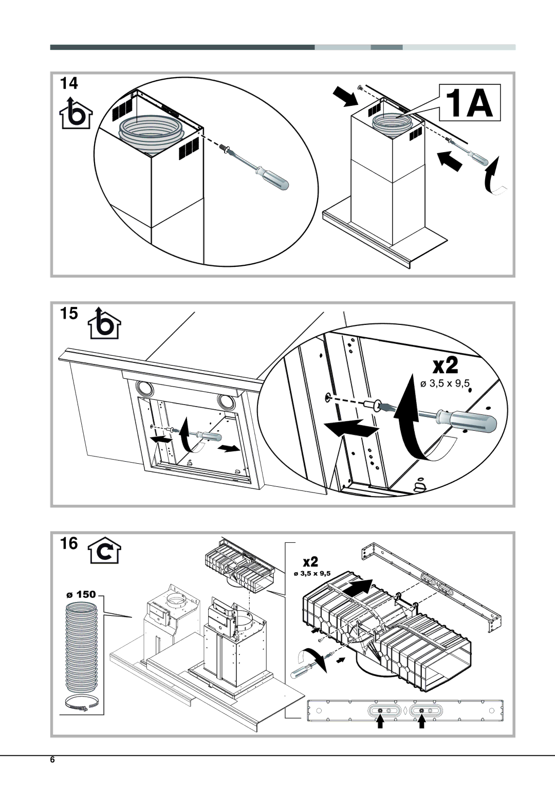 Hotpoint HXQB 9.8LTI manual 5 x 9,5 