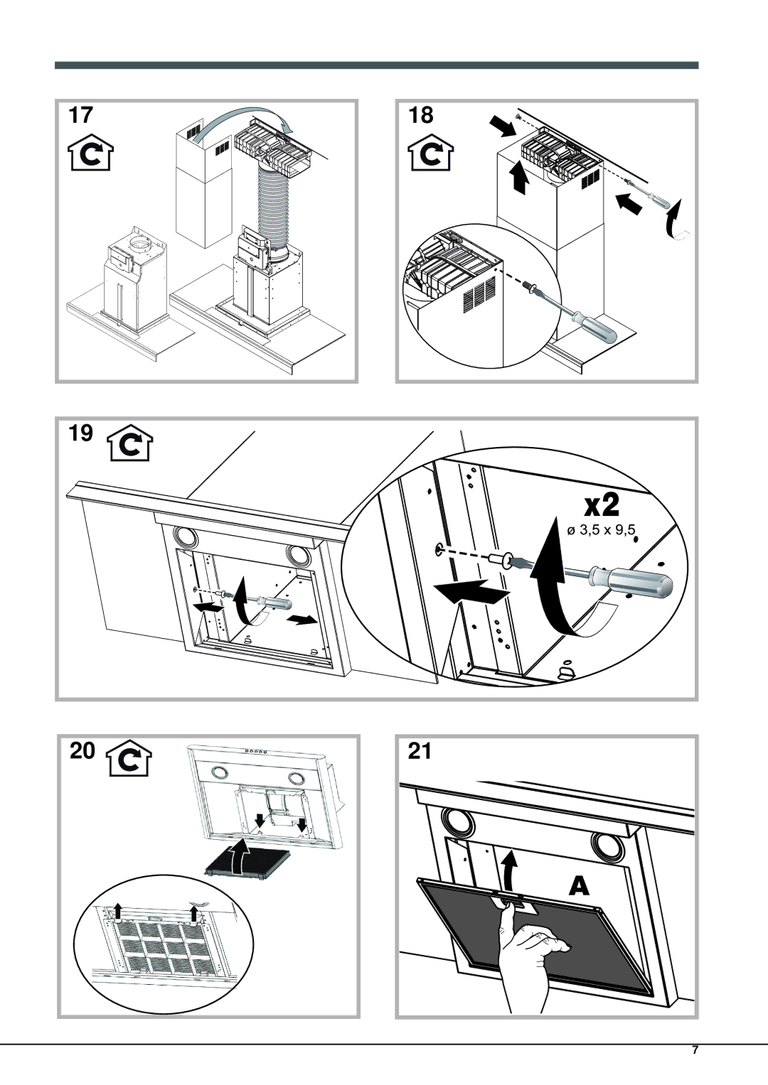 Hotpoint HXQB 9.8LTI manual 5 x 9,5 