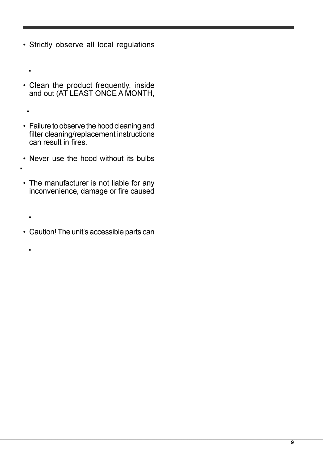 Hotpoint HXQB9.8LTI operating instructions 