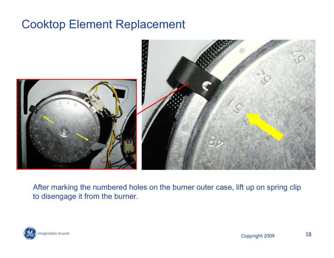 Hotpoint JB400DP1WW, JB400SPSS, JB400DP1BB manual Cooktop Element Replacement 