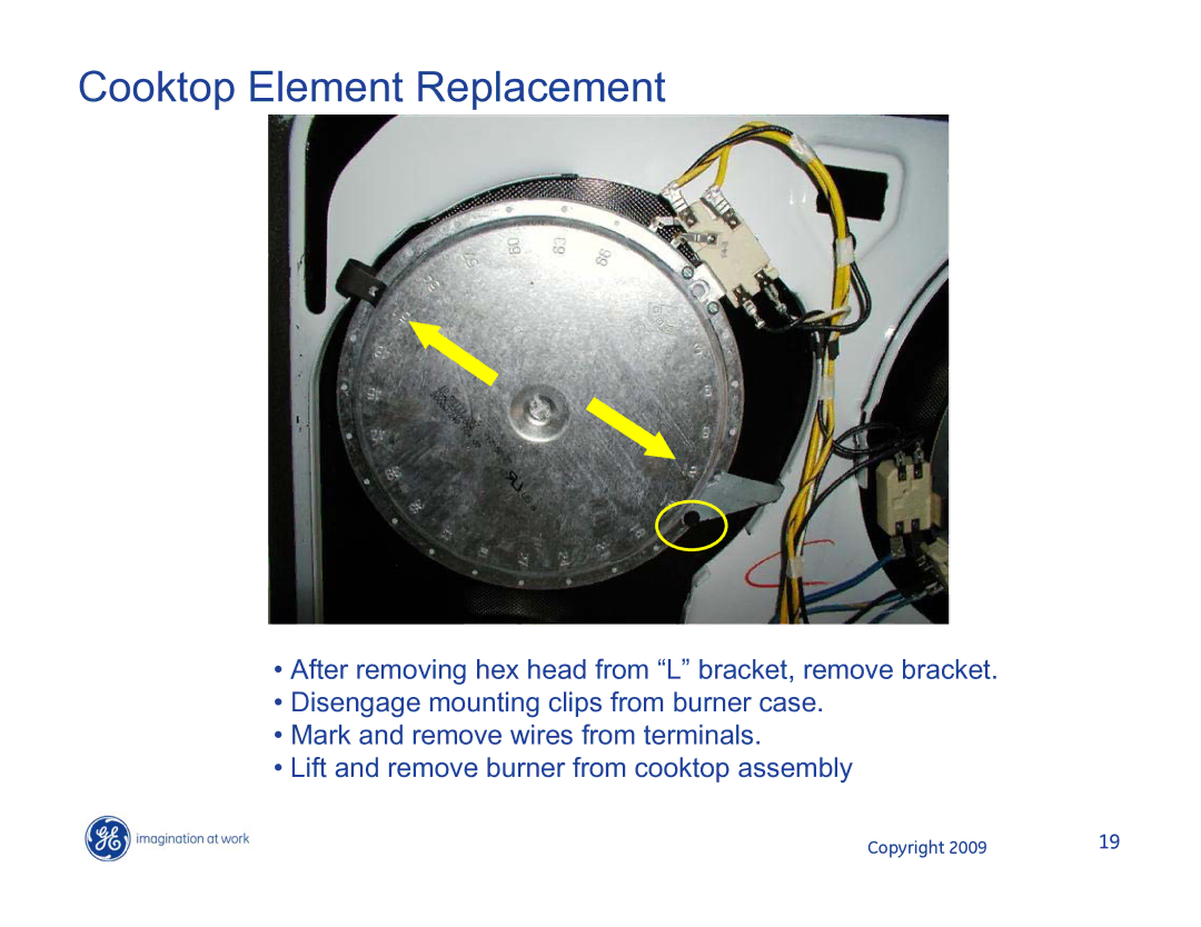 Hotpoint JB400SPSS, JB400DP1WW, JB400DP1BB manual Cooktop Element Replacement 