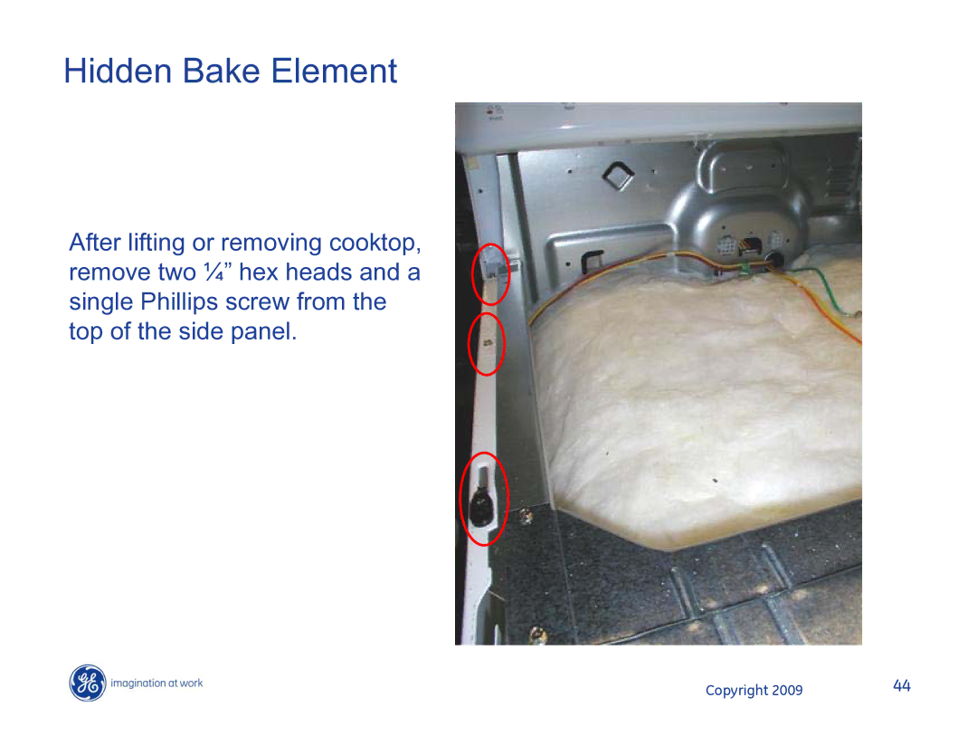 Hotpoint JB400DP1BB, JB400DP1WW, JB400SPSS manual Hidden Bake Element 