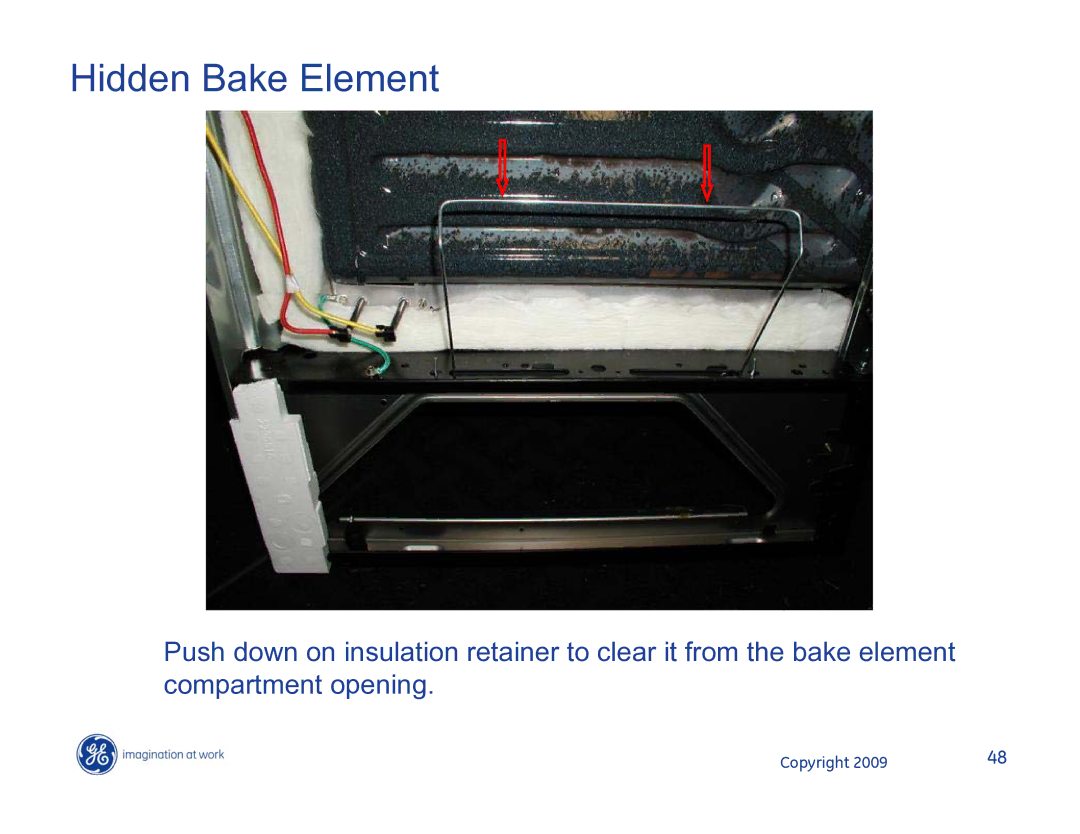 Hotpoint JB400DP1WW, JB400SPSS, JB400DP1BB manual Hidden Bake Element 