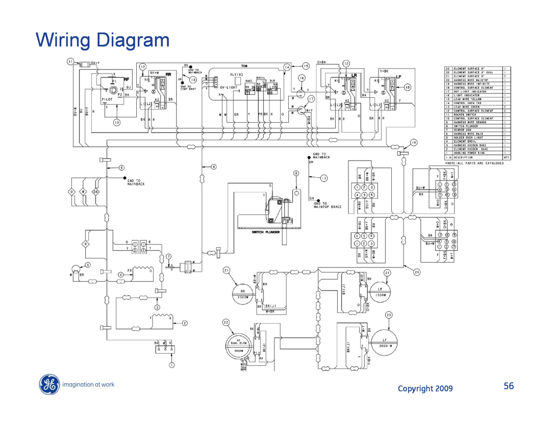 Hotpoint JB400DP1BB, JB400DP1WW, JB400SPSS manual Wiring Diagram, Copyright 