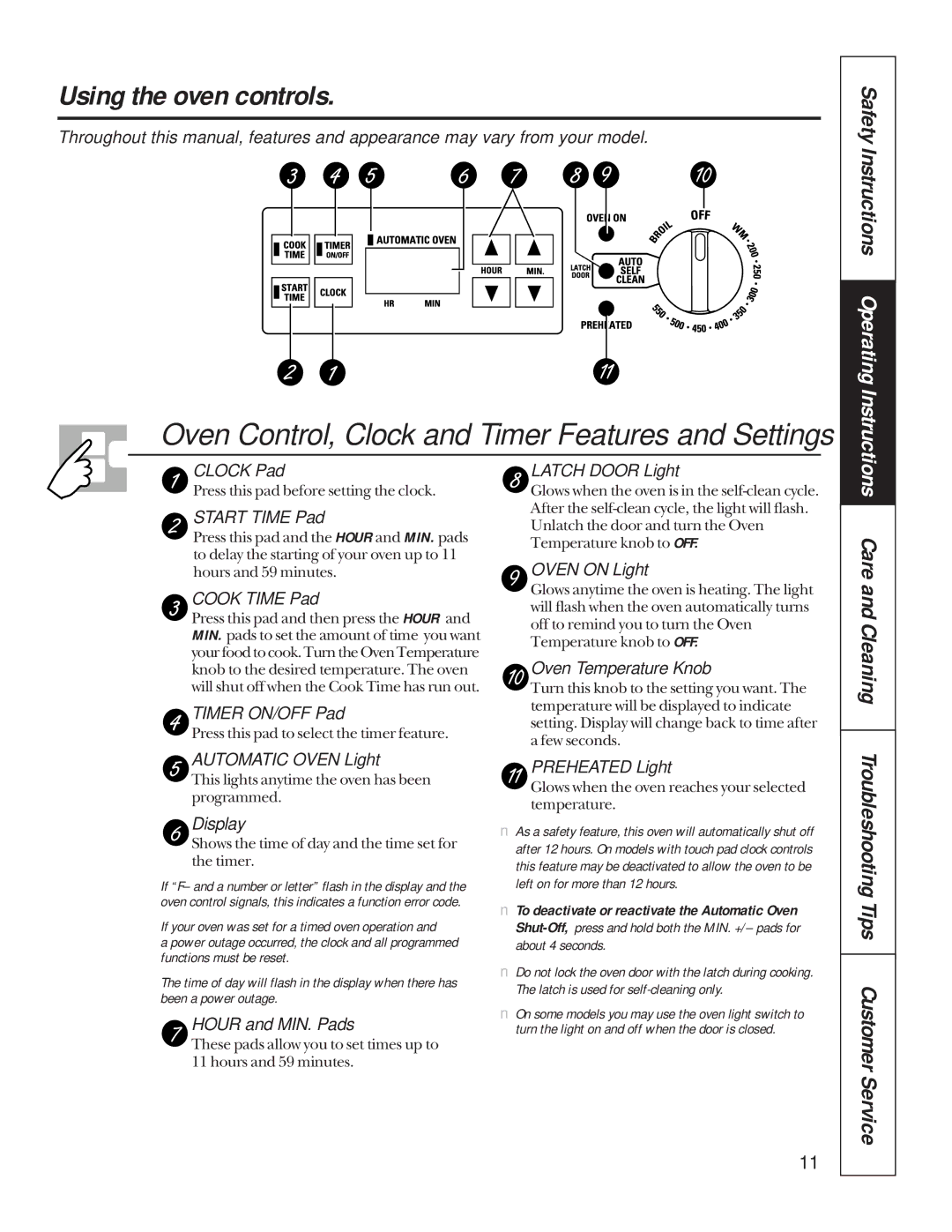 Hotpoint LEB326, LEB327, LEB316, LEB356, RB756, RB755, RB754, RB757 owner manual Using the oven controls, Care and Cleaning 