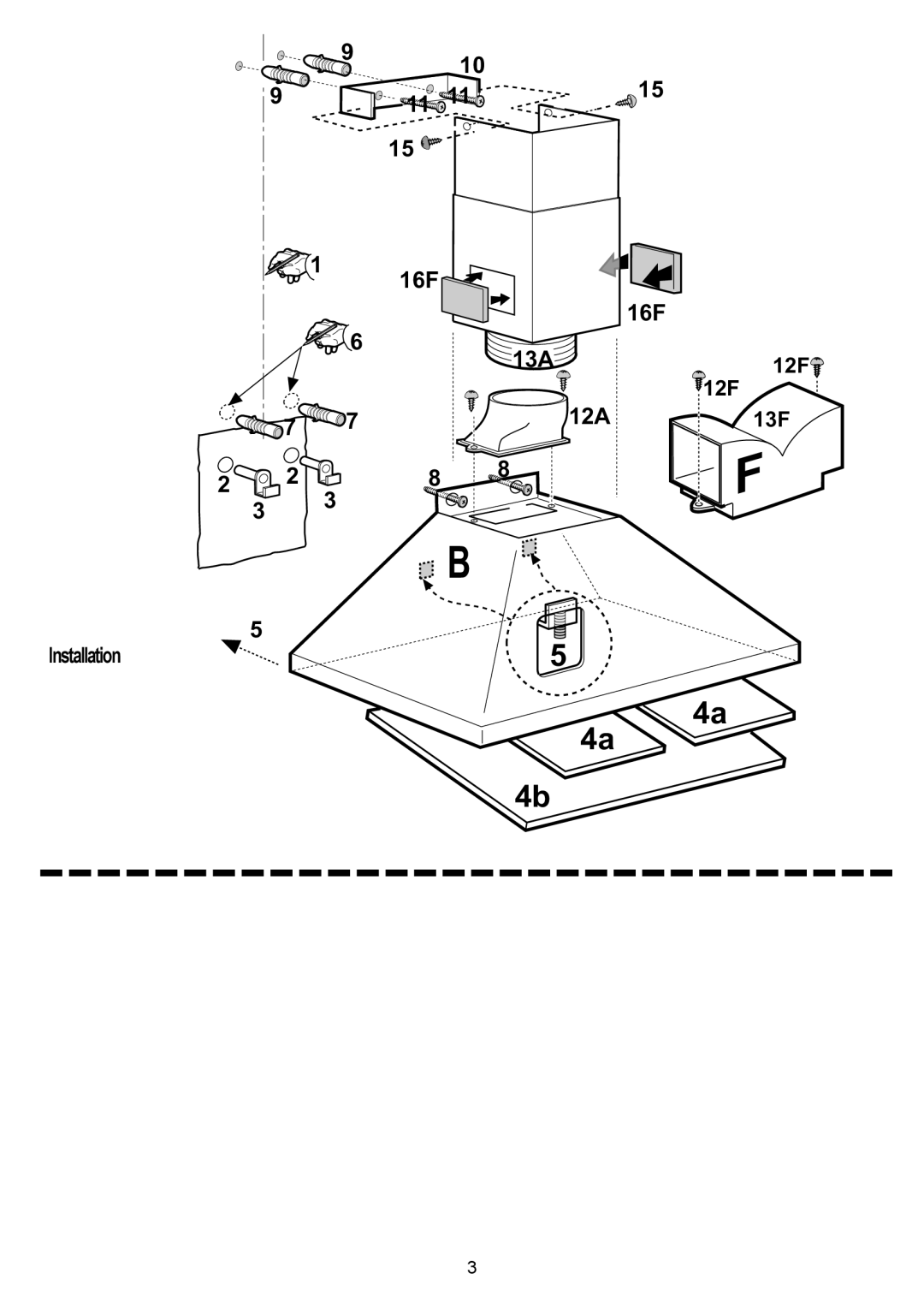 Hotpoint LI2I2A manual 12F, 13F 