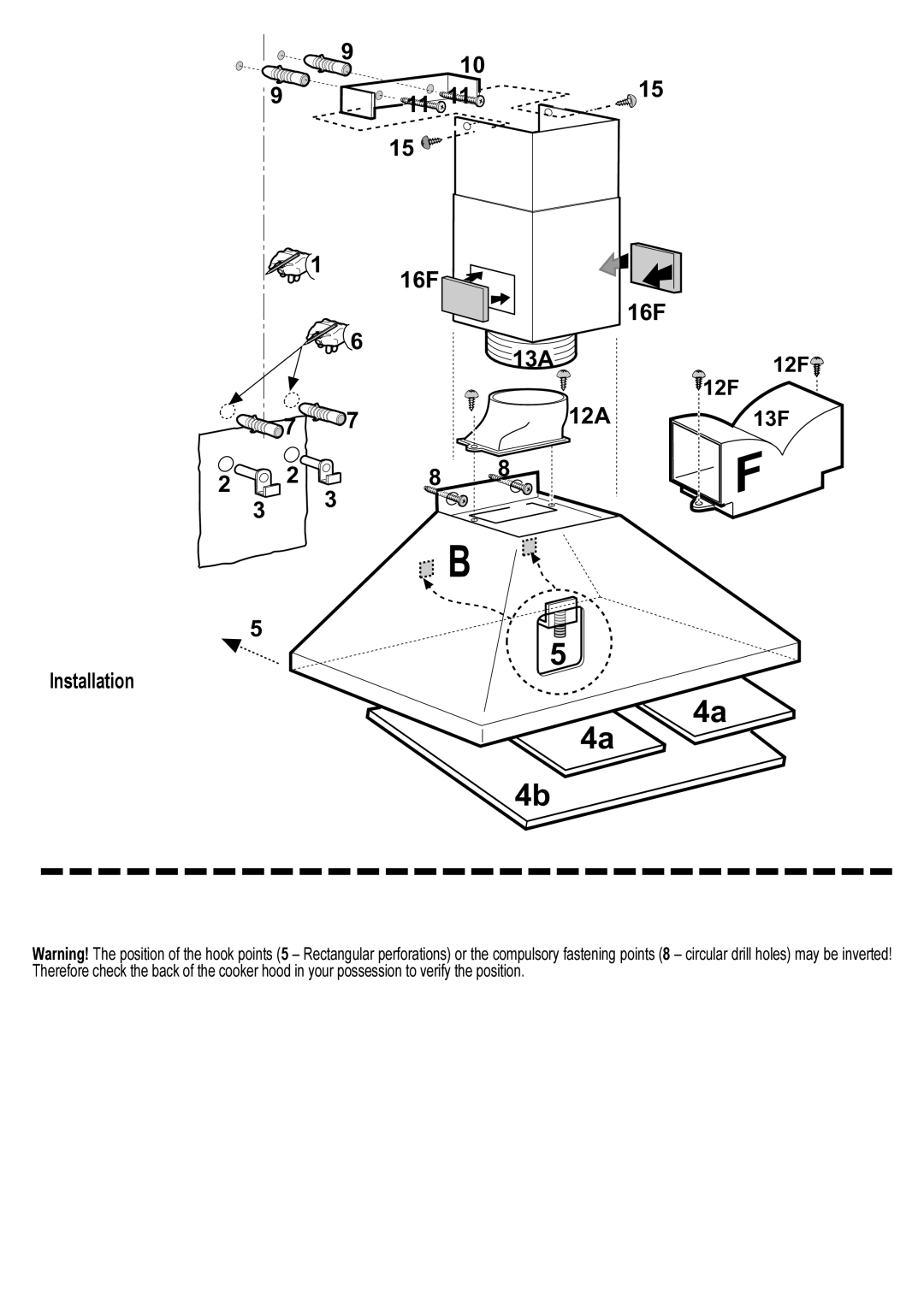 Hotpoint LI2JBA manual 16F 13A 