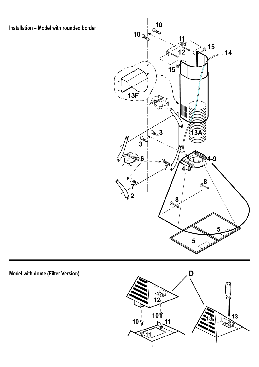 Hotpoint LI2JBA manual 13F 13A 