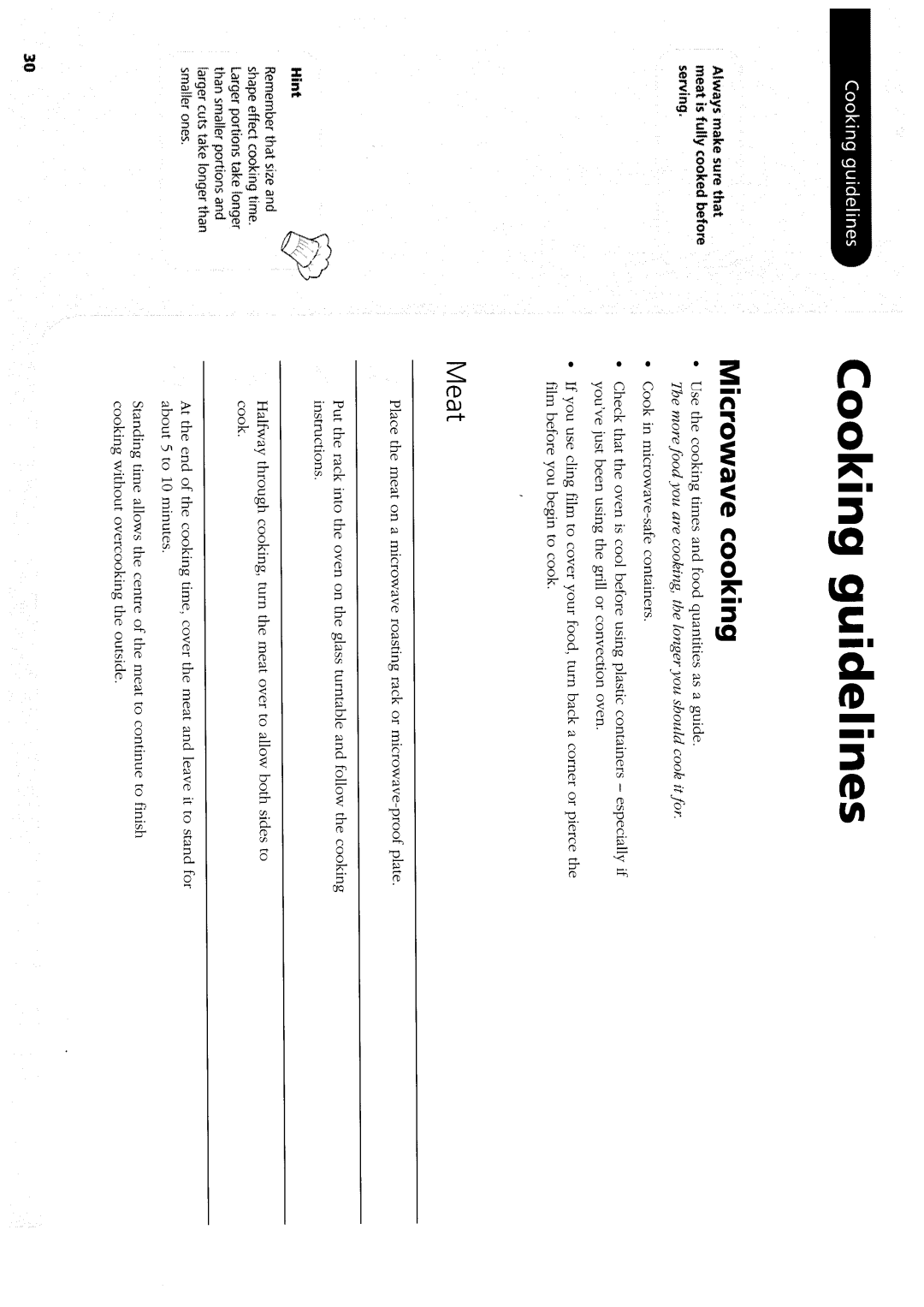 Hotpoint MW33N/H manual 