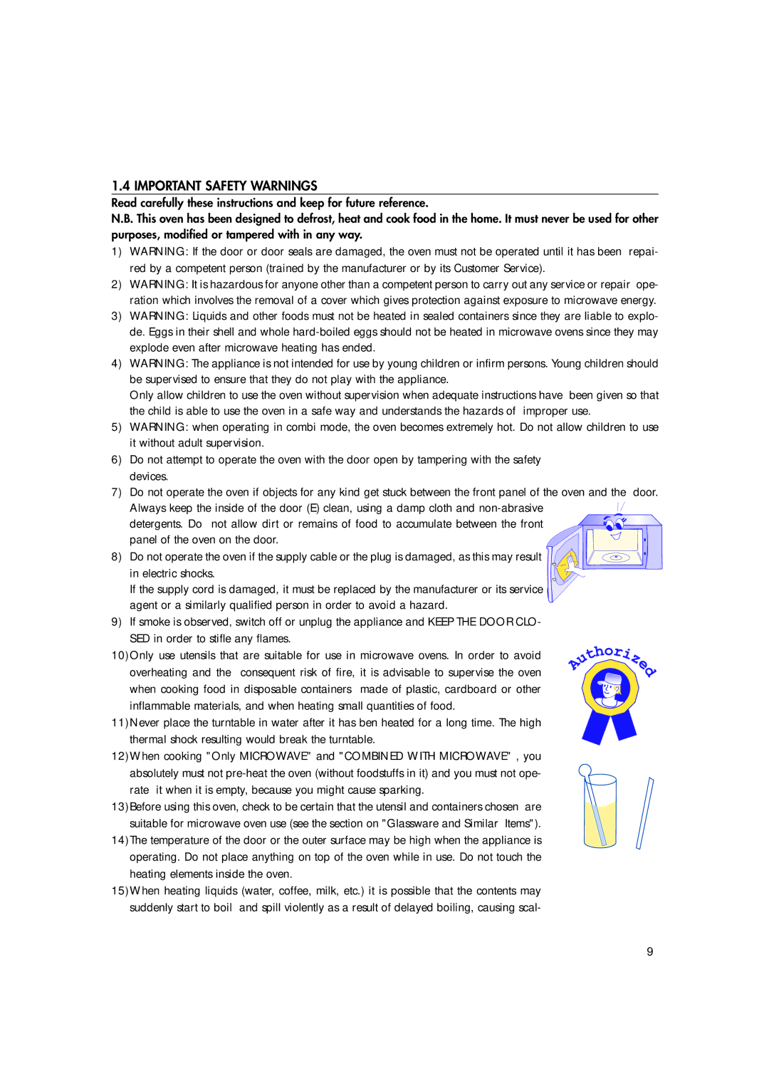 Hotpoint MWH221 manual Important Safety Warnings 