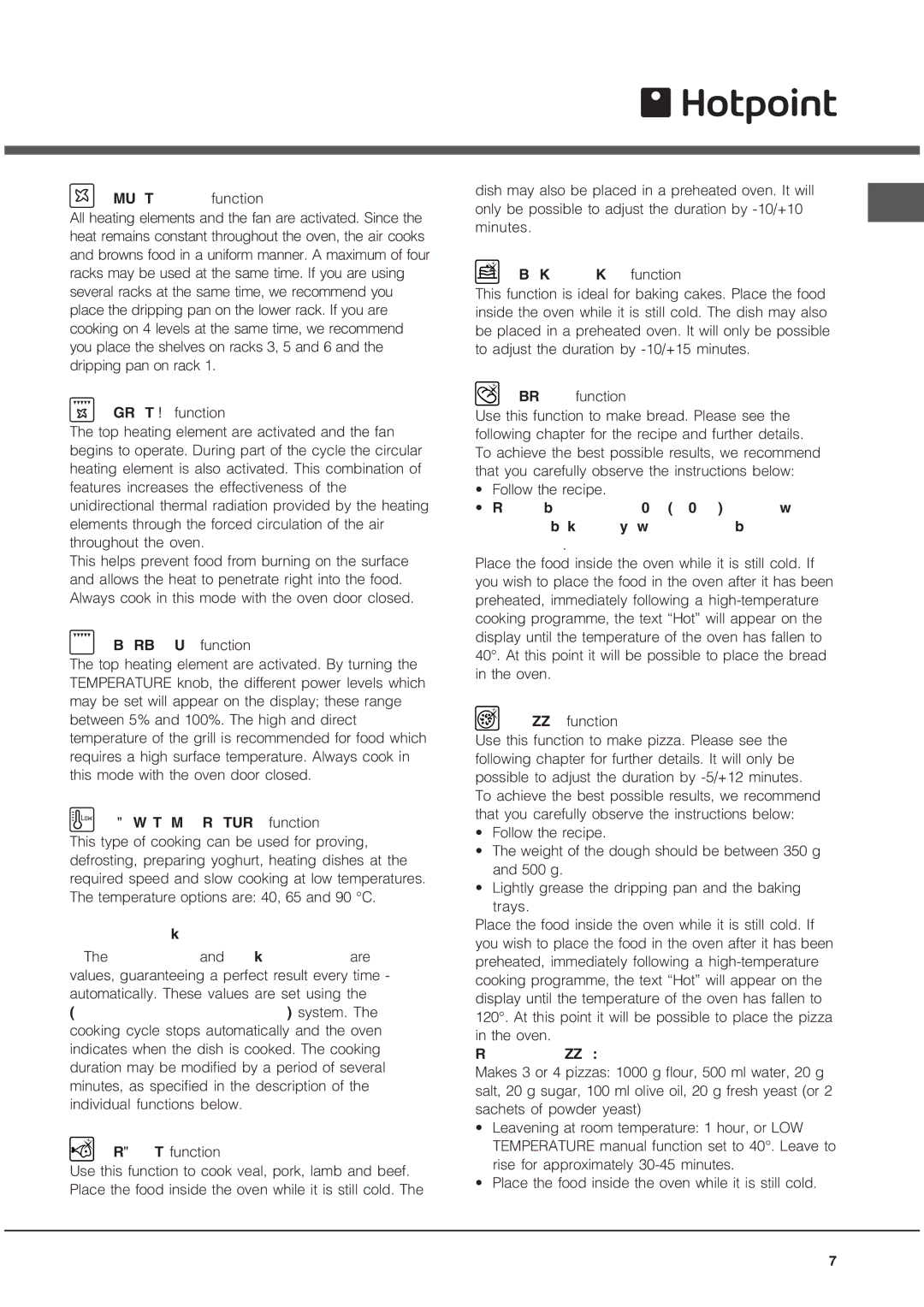 Hotpoint OS 897D IX/HP, OS 897D C IX/HP manual 