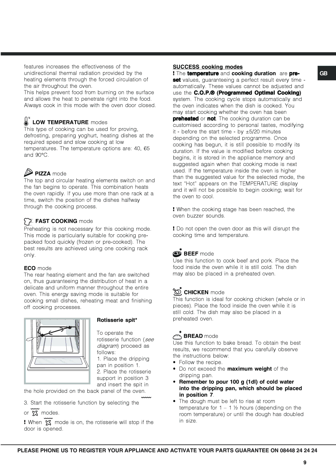 Hotpoint OSX 1036U D CX, OSX 1036N D CX manual 