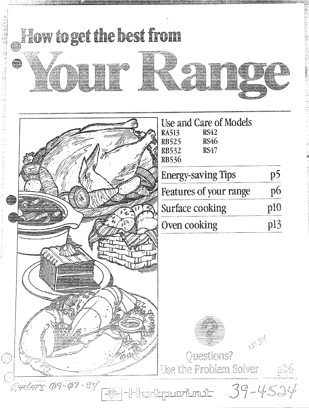 Hotpoint RS42, RA513, RS46, RS47, RB532 manual Use hre’ 