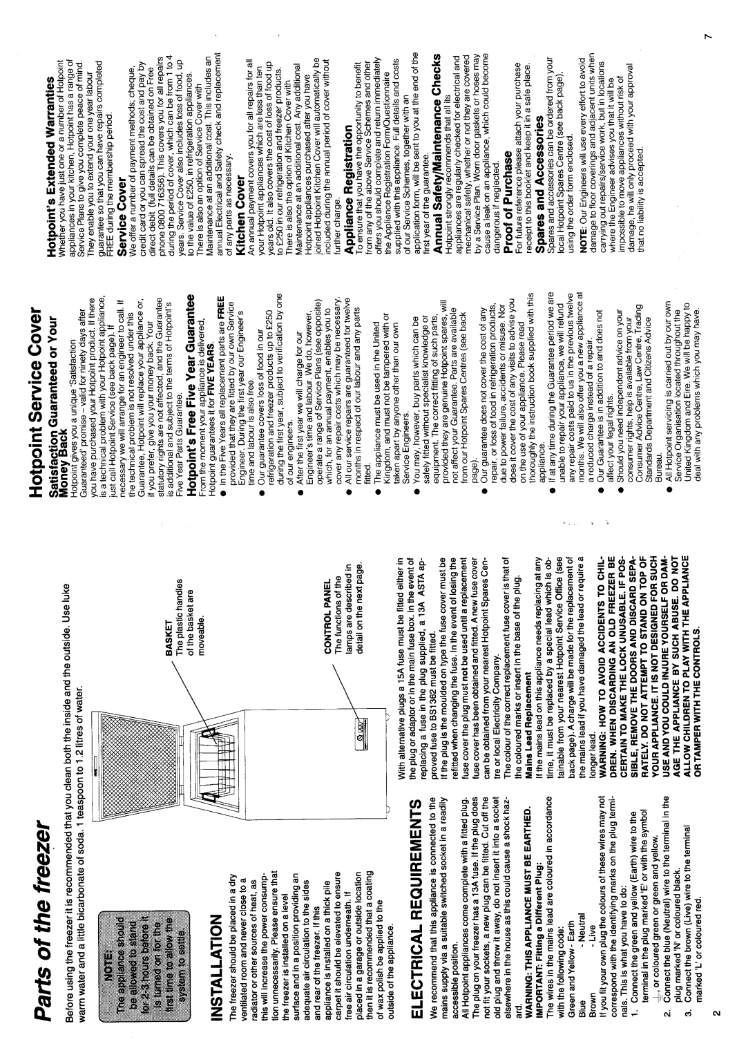 Hotpoint RC10 manual 