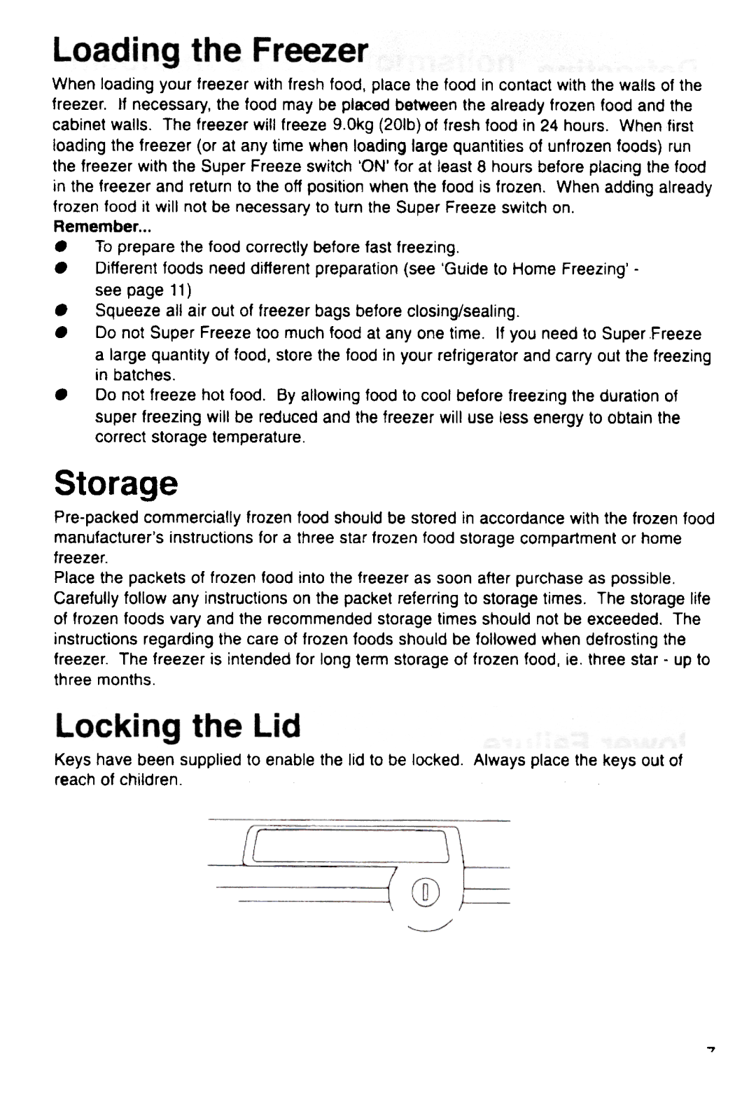 Hotpoint RC16P manual Storage 