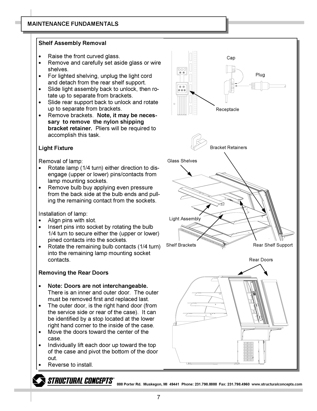 Hotpoint RCG7748R, RCG4848R, RCG5948R manual Light Fixture 