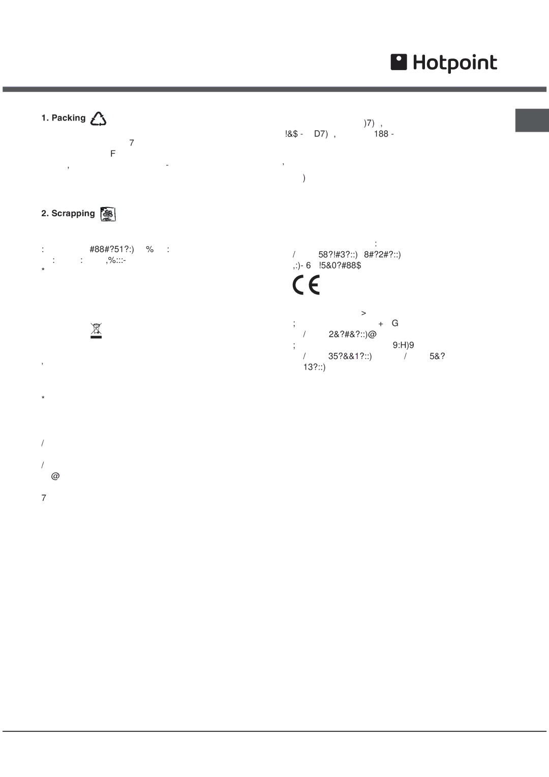 Hotpoint RCNAA53, RCNAA33 manual Information, Appliances with Isobutane R600a, Declaration of conformity 