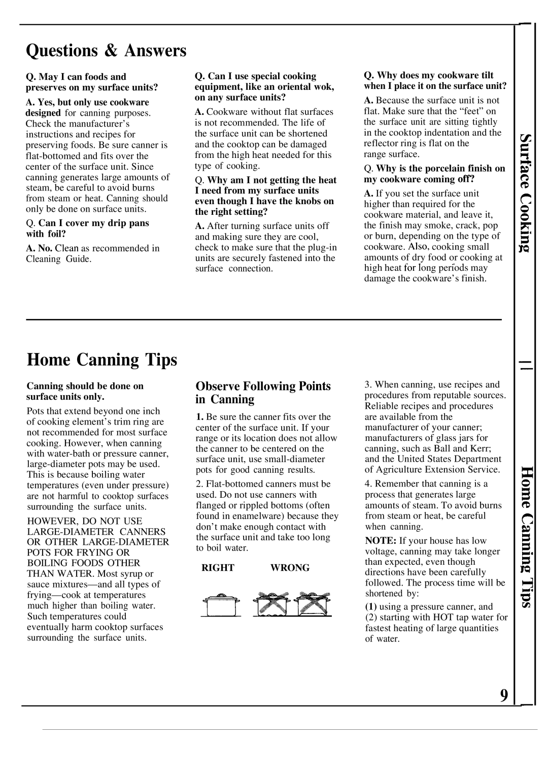 Hotpoint RF725GP warranty Questions & Answers, Home Canning Tips, Observe Following Poink in Canning 