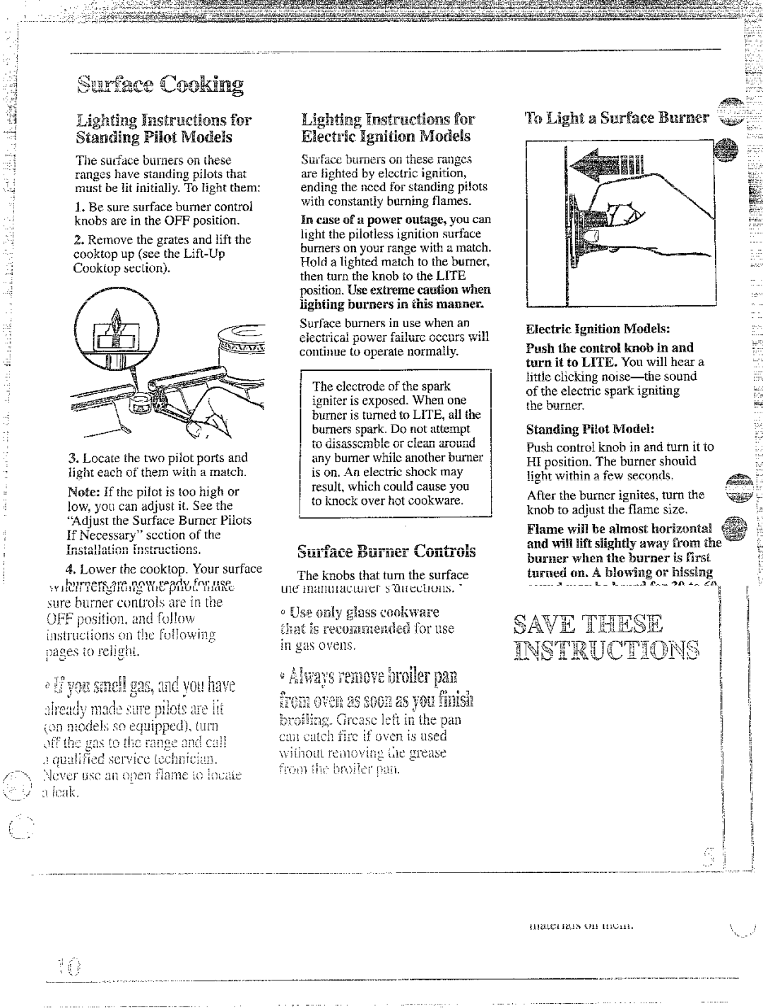 Hotpoint RGB52524ER Lighting Instructions for Electric IgnitionModels, BeforeLig12tinga Burner, Sound maybeheardfor 30to 