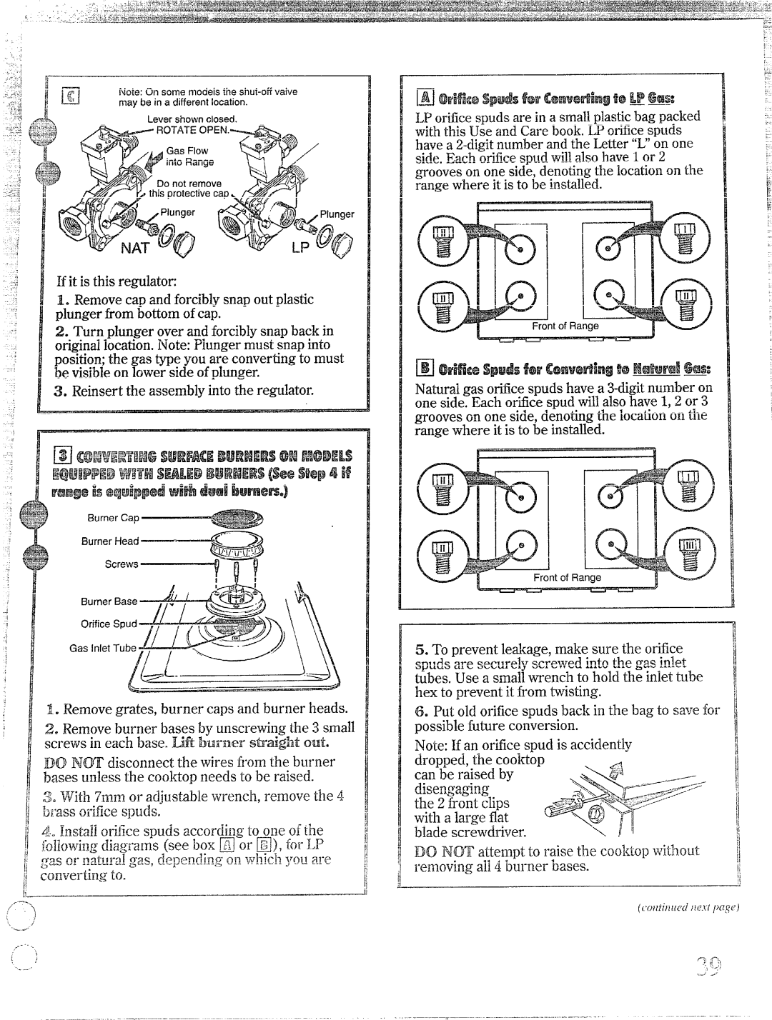 Hotpoint RGB744GER, RGB745GER installation instructions Le~- ~ 