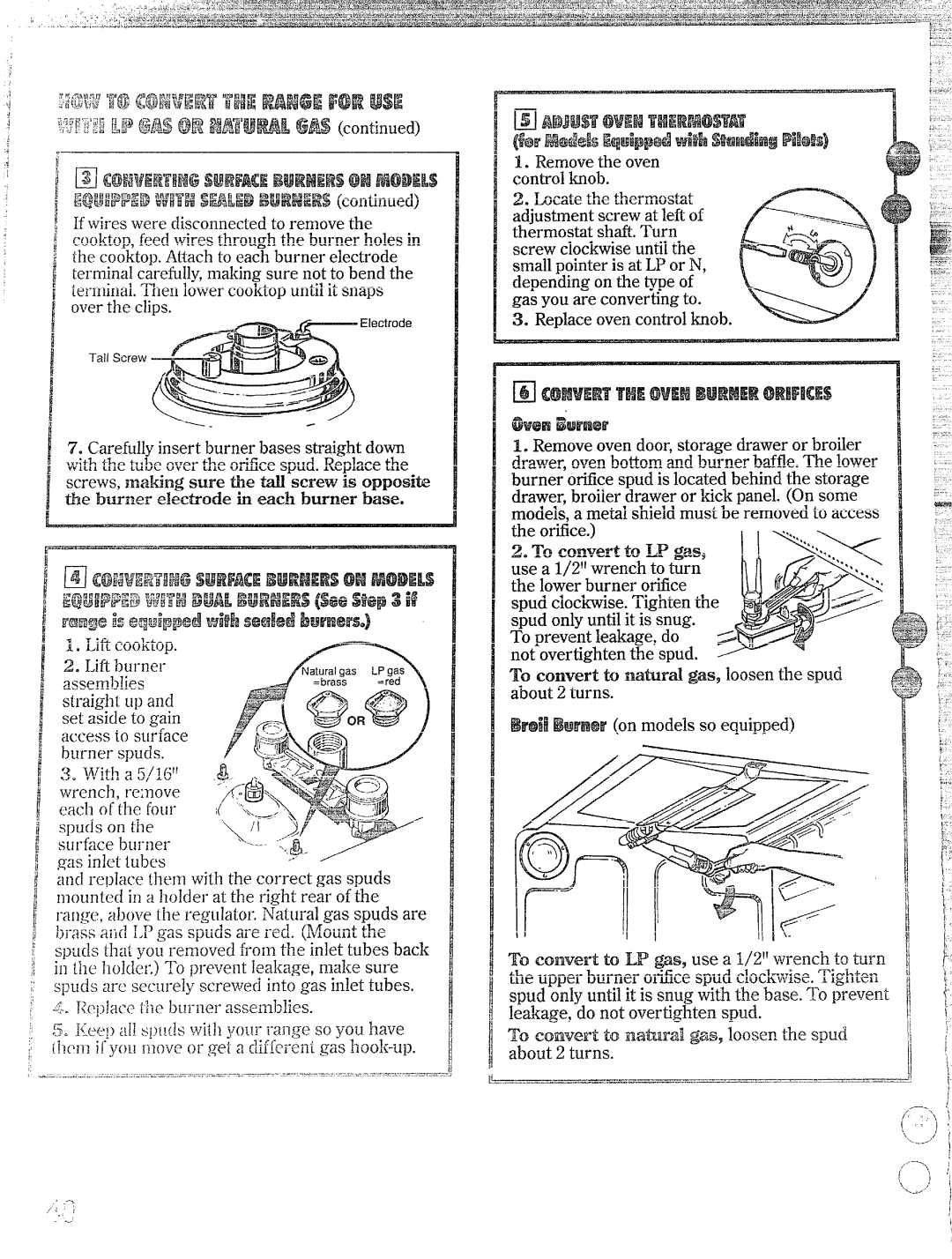 Hotpoint RGB745GER, RGB744GER installation instructions Owensurn@F, ~. With a 5/16 wrench, reinove each of the fo~r 