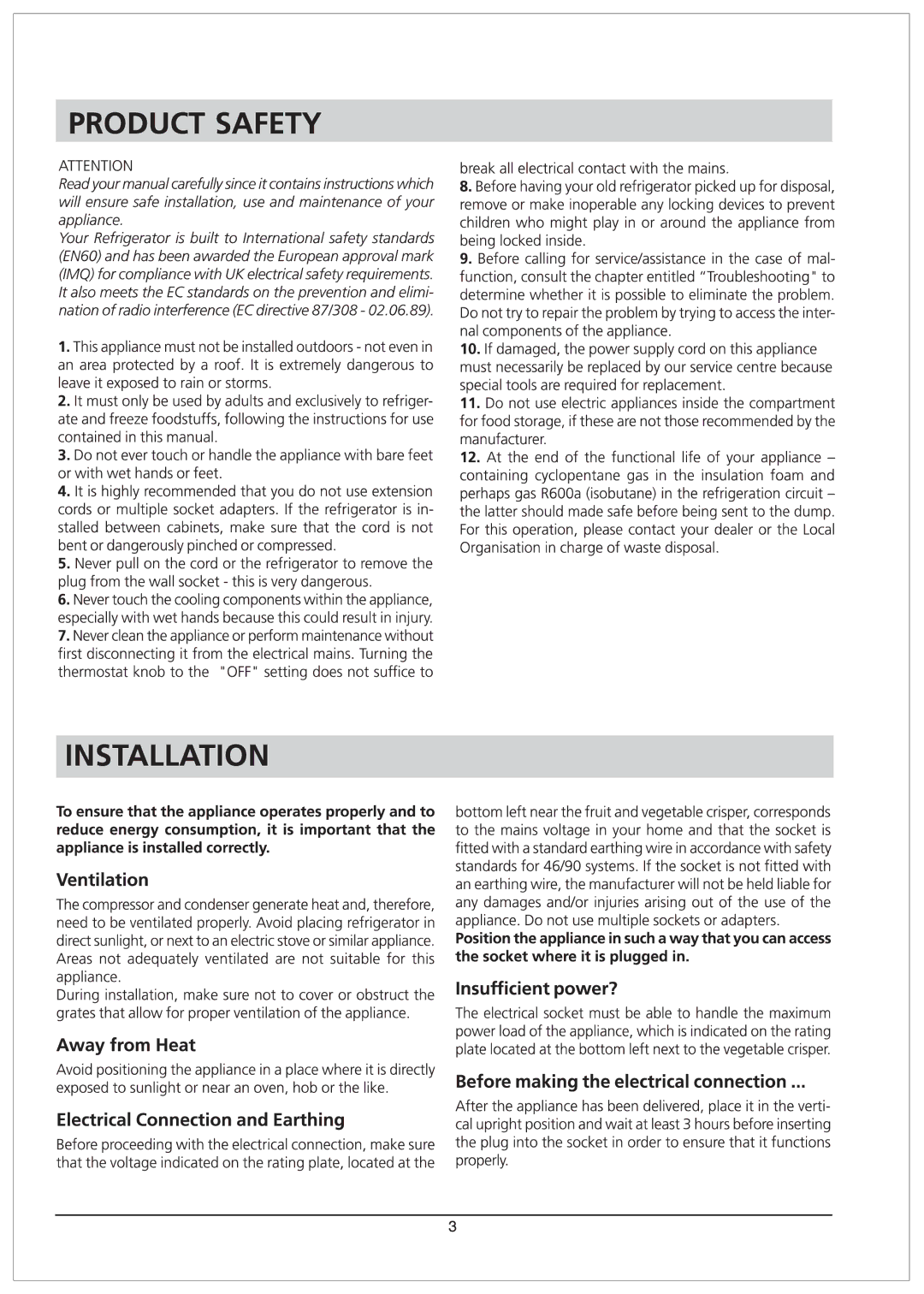 Hotpoint RLAV21P manual 