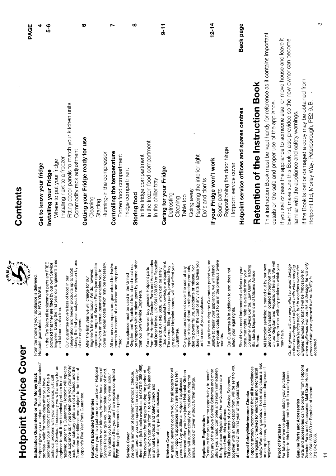 Hotpoint RS13 manual 