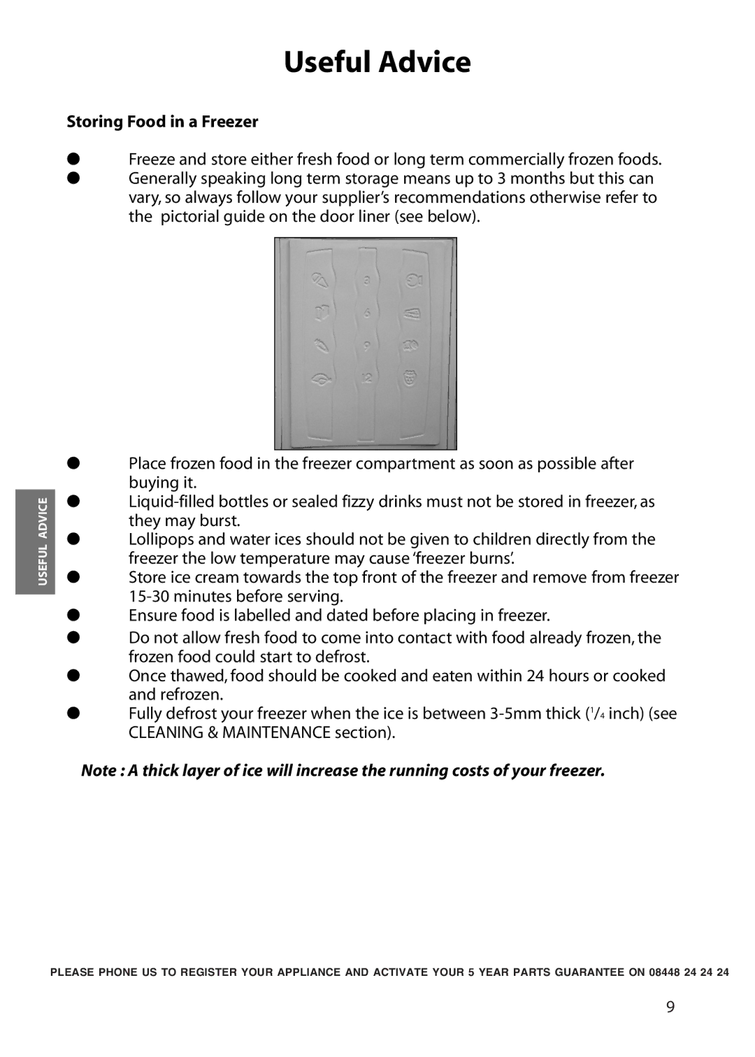 Hotpoint RZA36G.1, RZA36P.1 manual Storing Food in a Freezer 