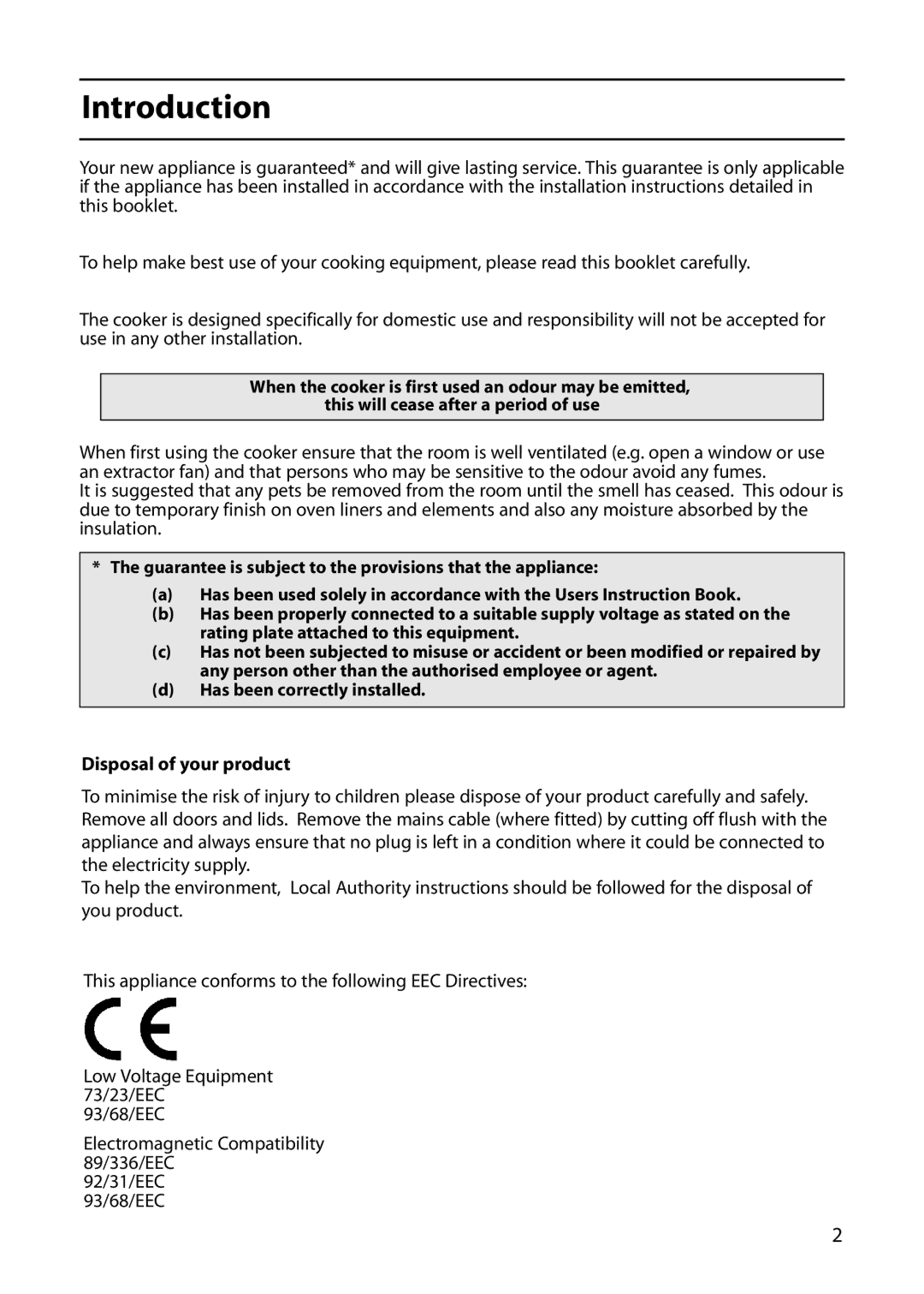 Hotpoint S130E manual Introduction, Disposal of your product 