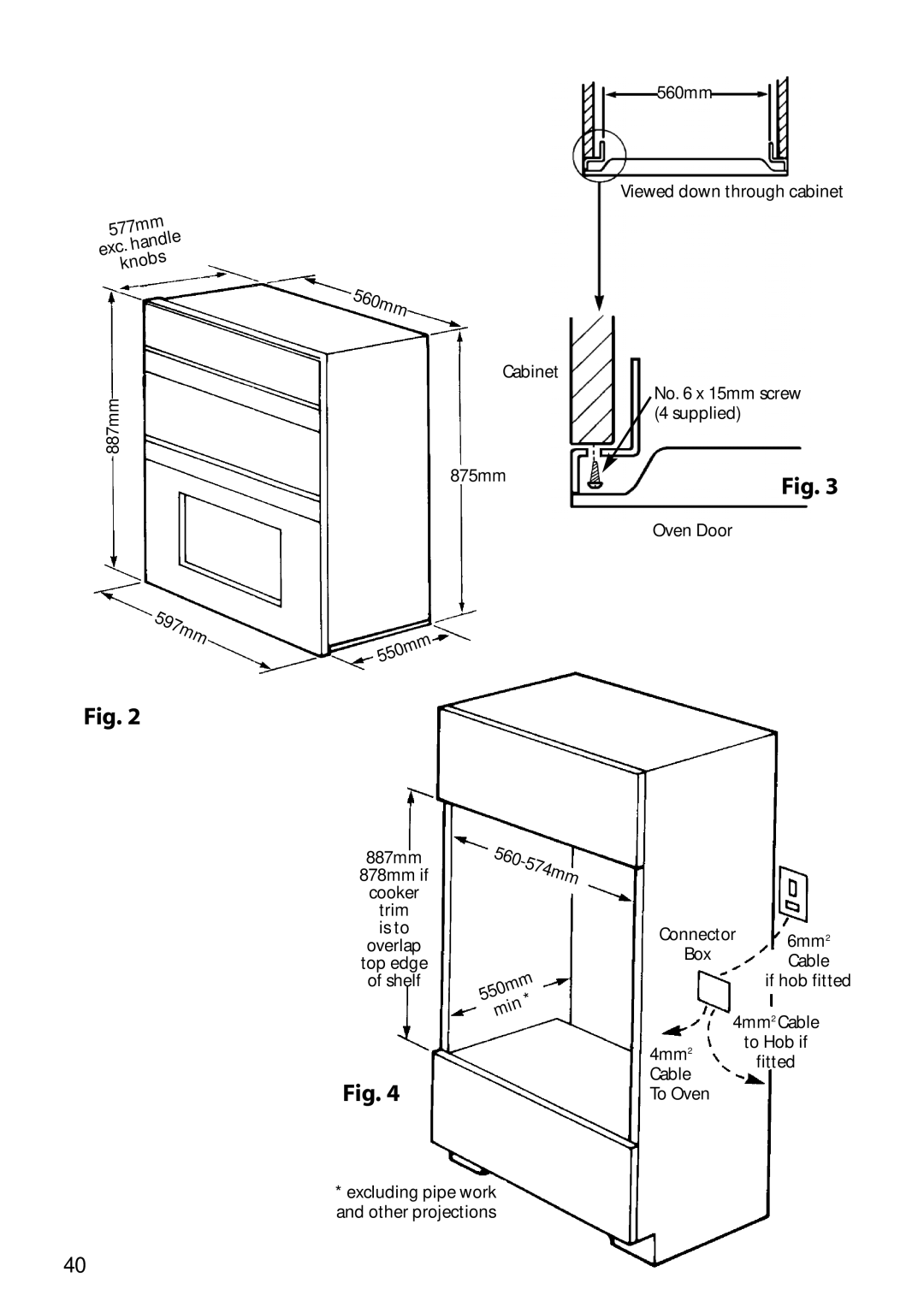 Hotpoint S150E manual 597mm 