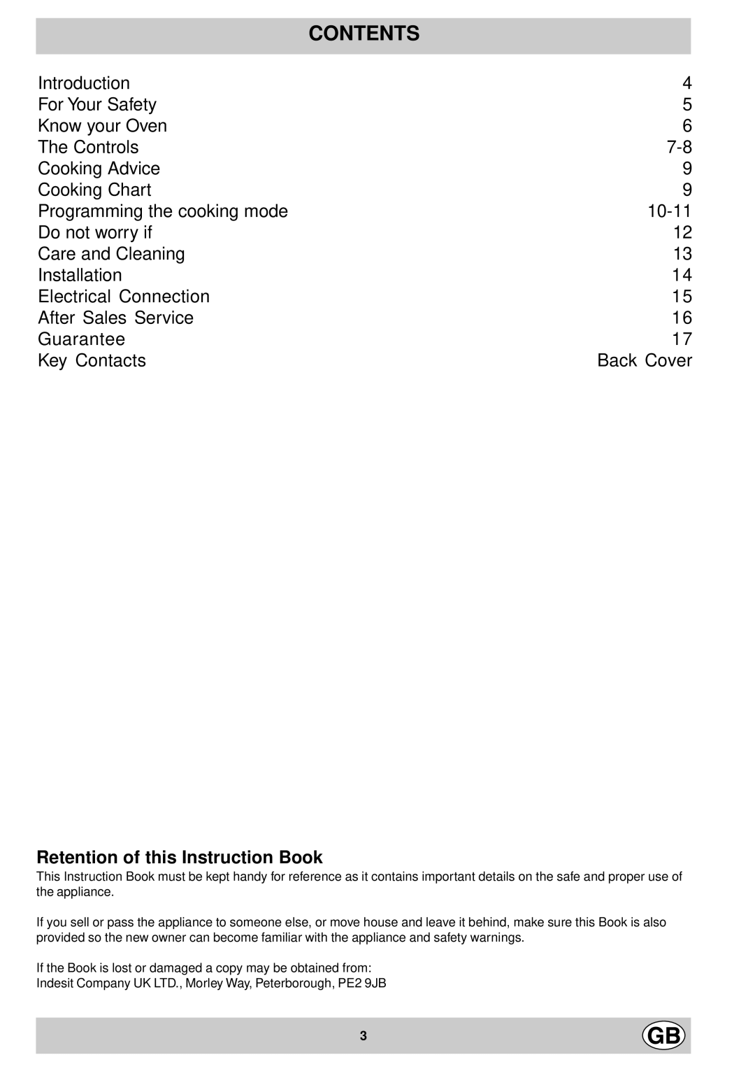 Hotpoint SC77E manual Contents 