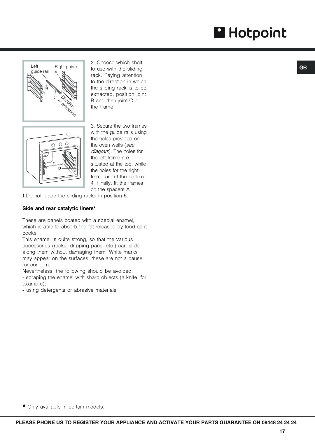 Hotpoint SX 1049Q CX, SX 1049L CX manual Holes for the right 