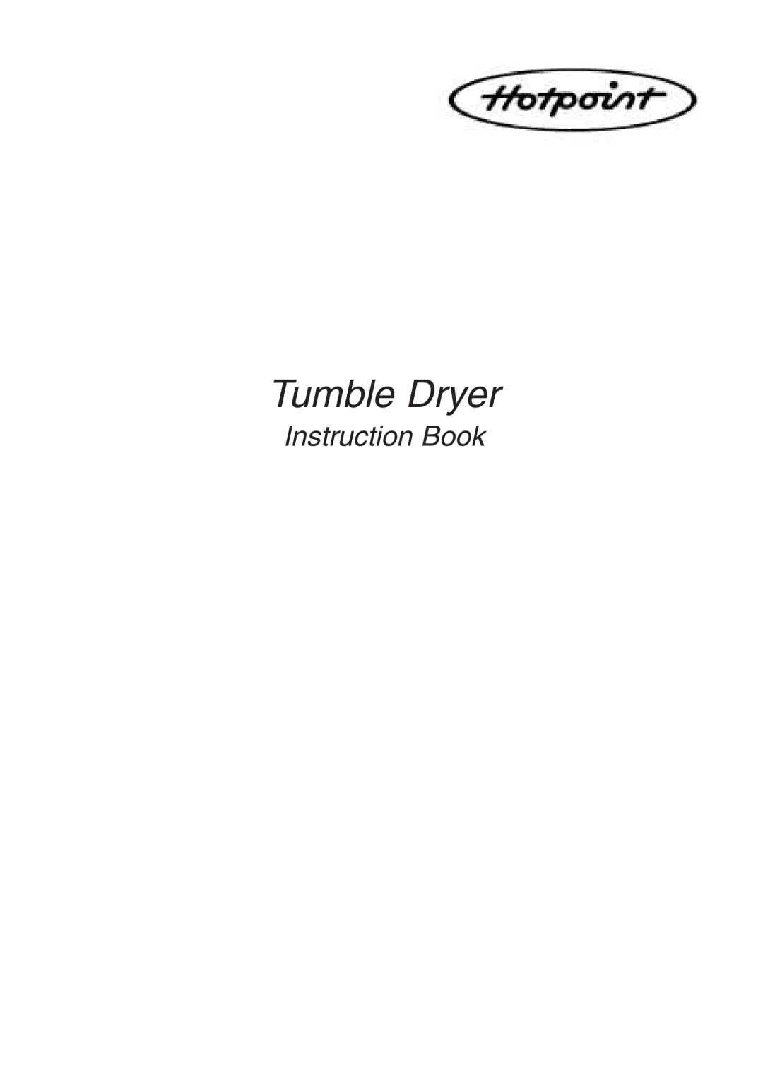 Hotpoint Tumble Dryer manual 