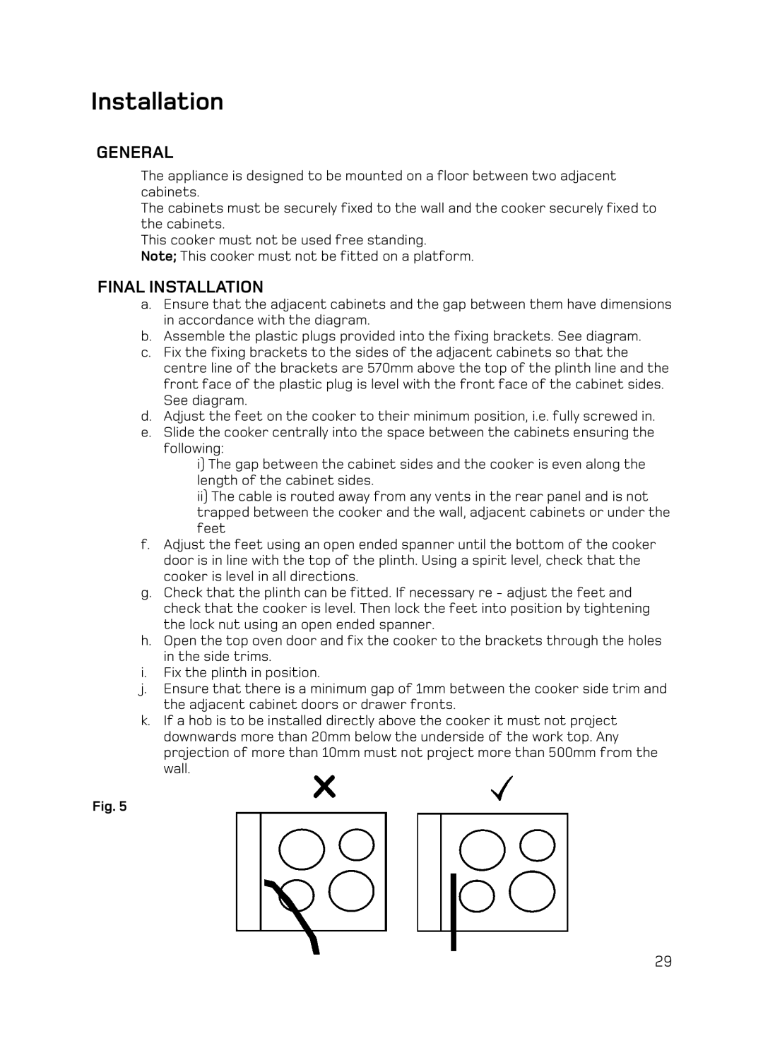 Hotpoint UE89X1 UQ89I manual General 