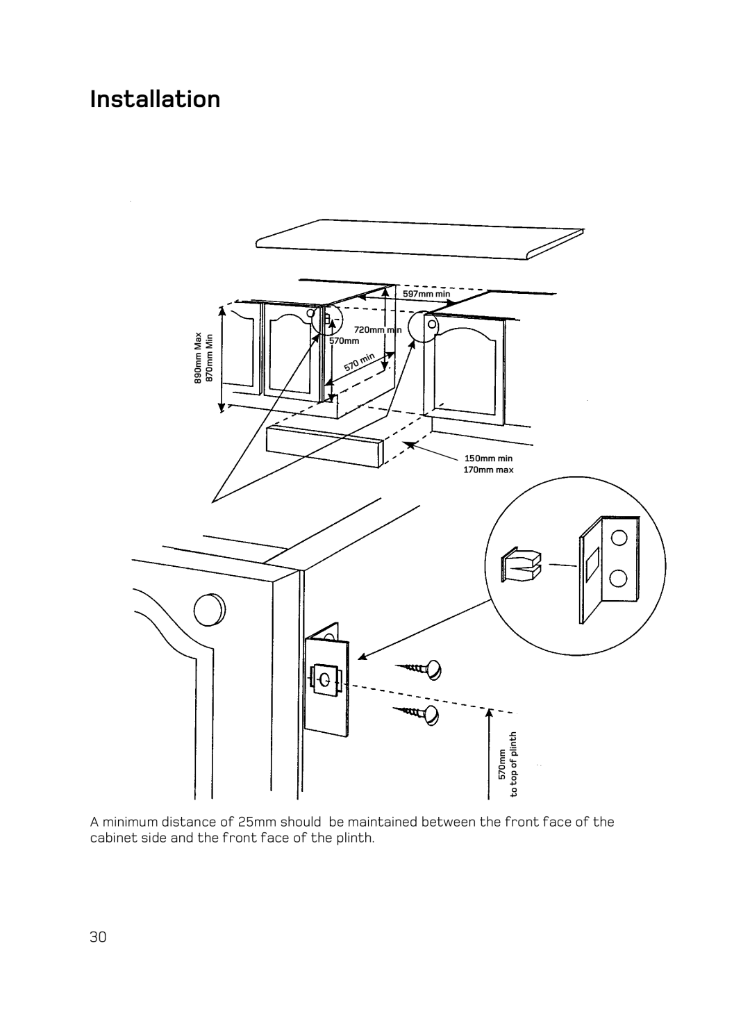 Hotpoint UE89X1 UQ89I manual Top 