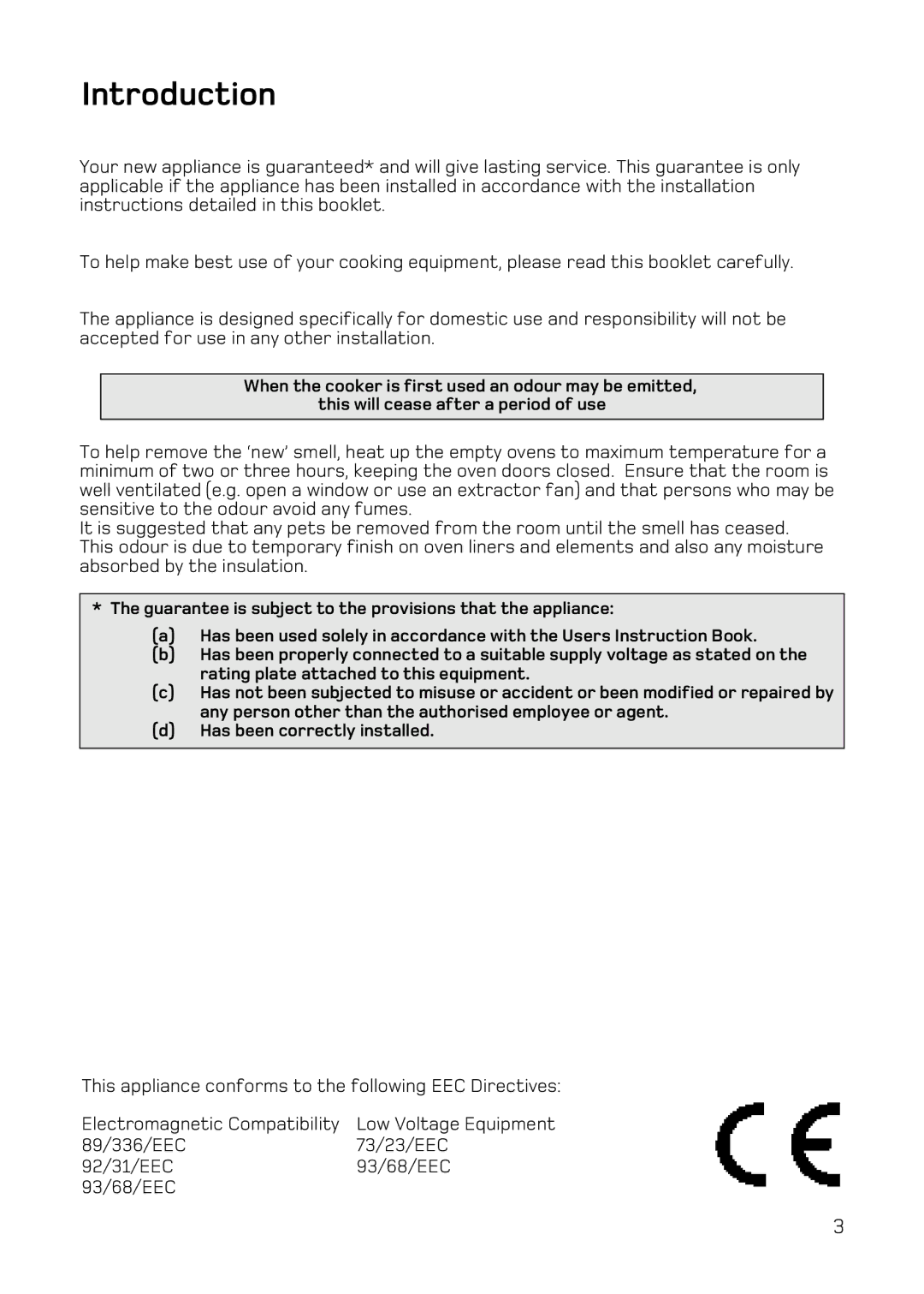 Hotpoint UE47, UQ47 manual Introduction 