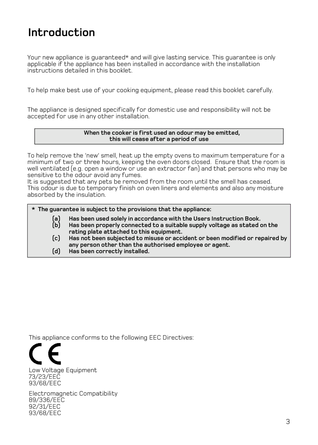 Hotpoint UY46 Mk2 manual Introduction 