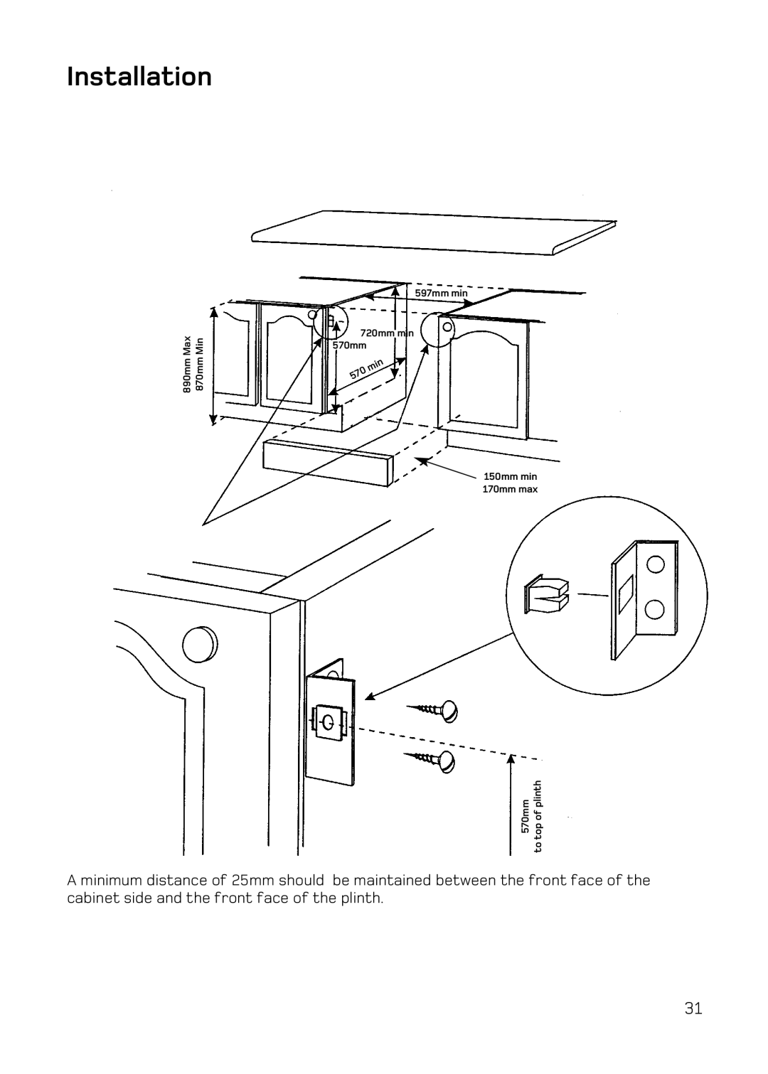 Hotpoint UY46 Mk2 manual Top 