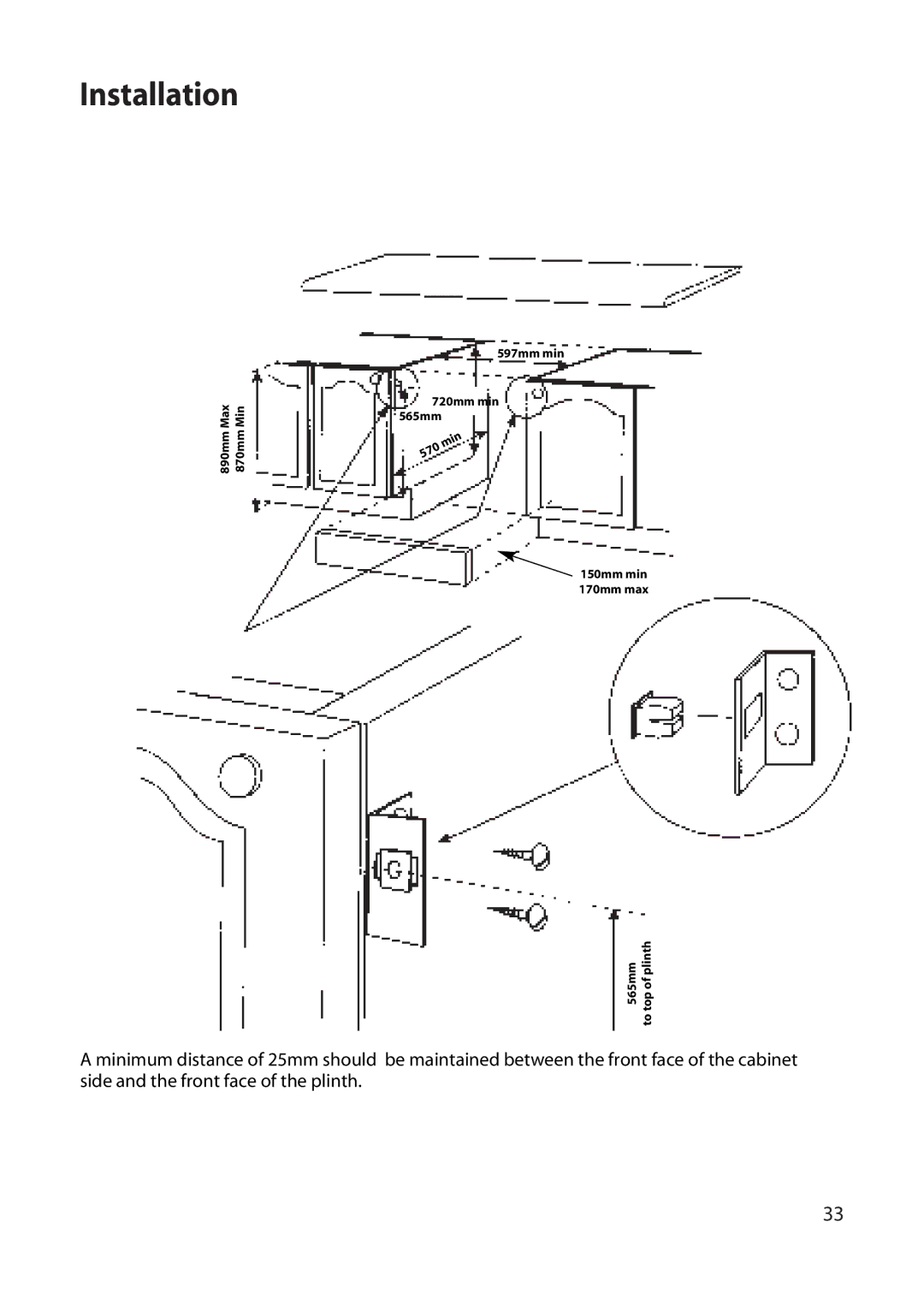 Hotpoint UY46 manual Top 