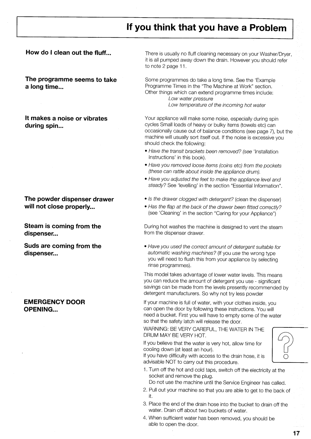 Hotpoint WD21 manual 