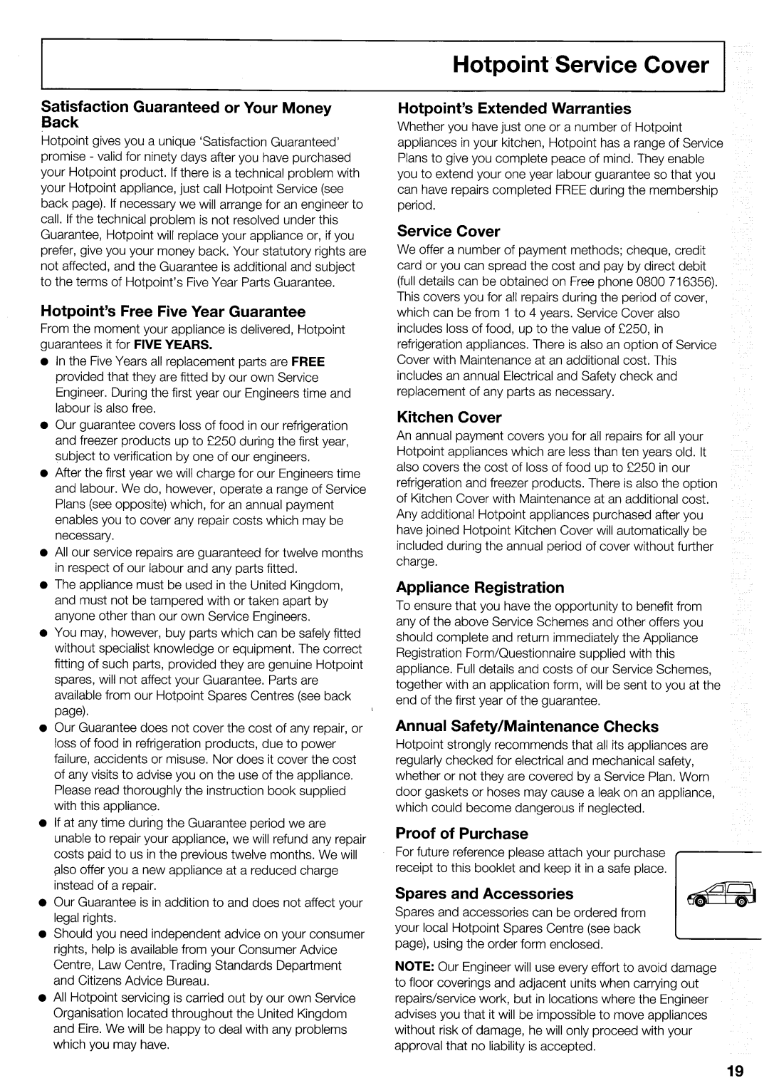 Hotpoint WD21 manual 