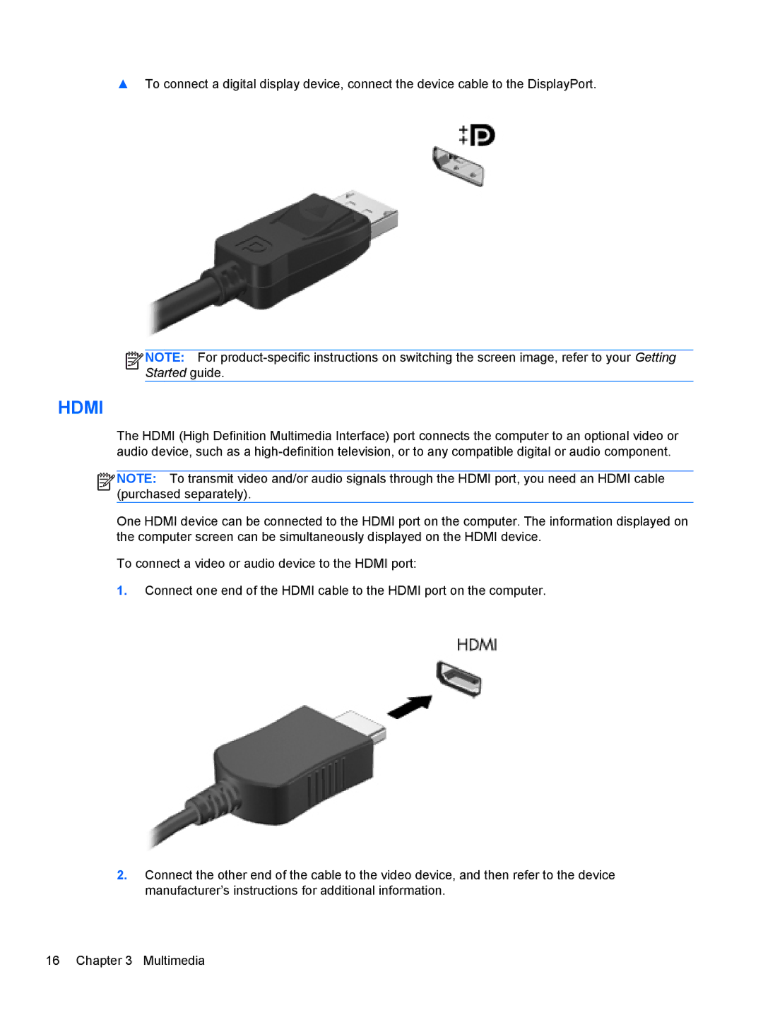 HP : G4 1107NR, : LY849UA, : LW883AW, : B4B15UA manual Hdmi 