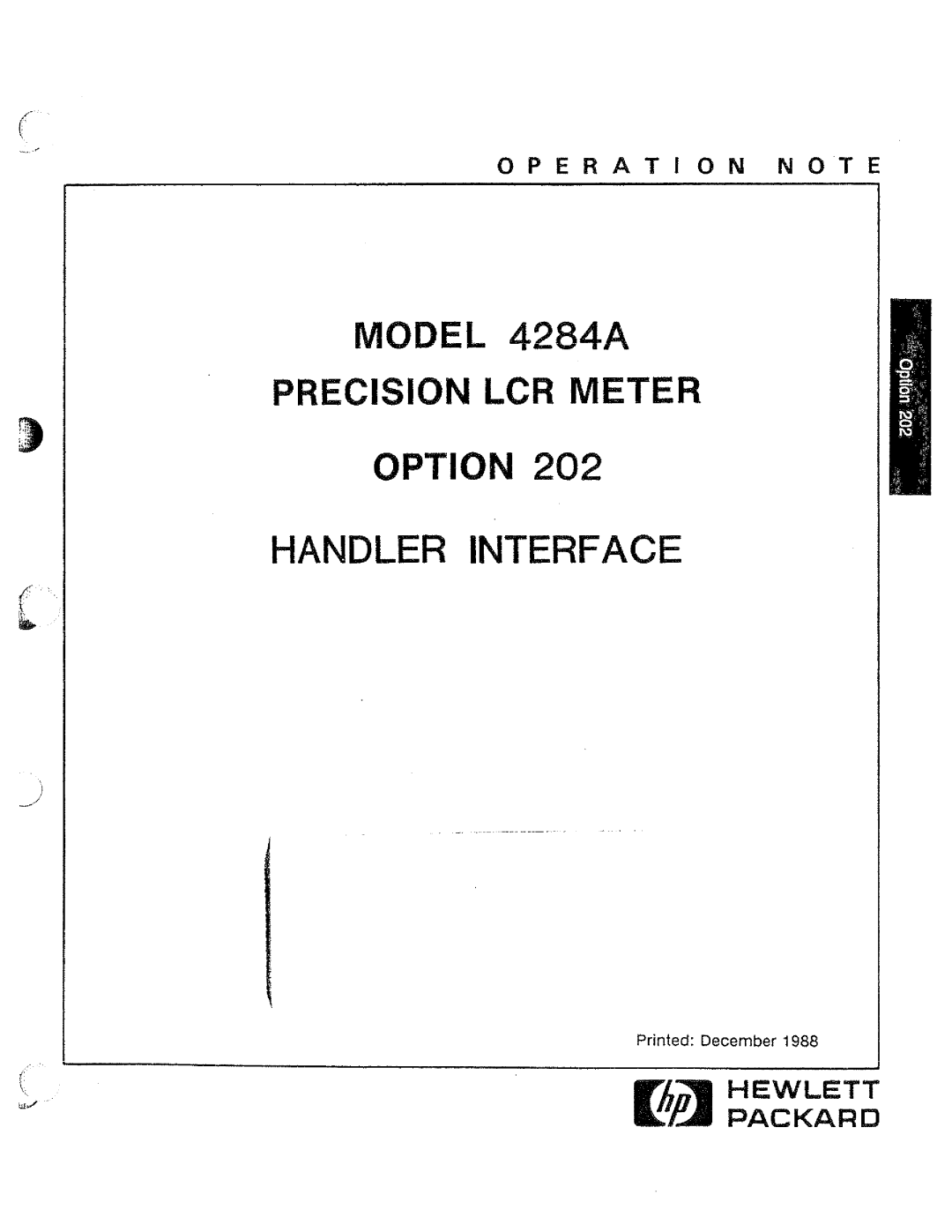 HP 04285-90010 manual 