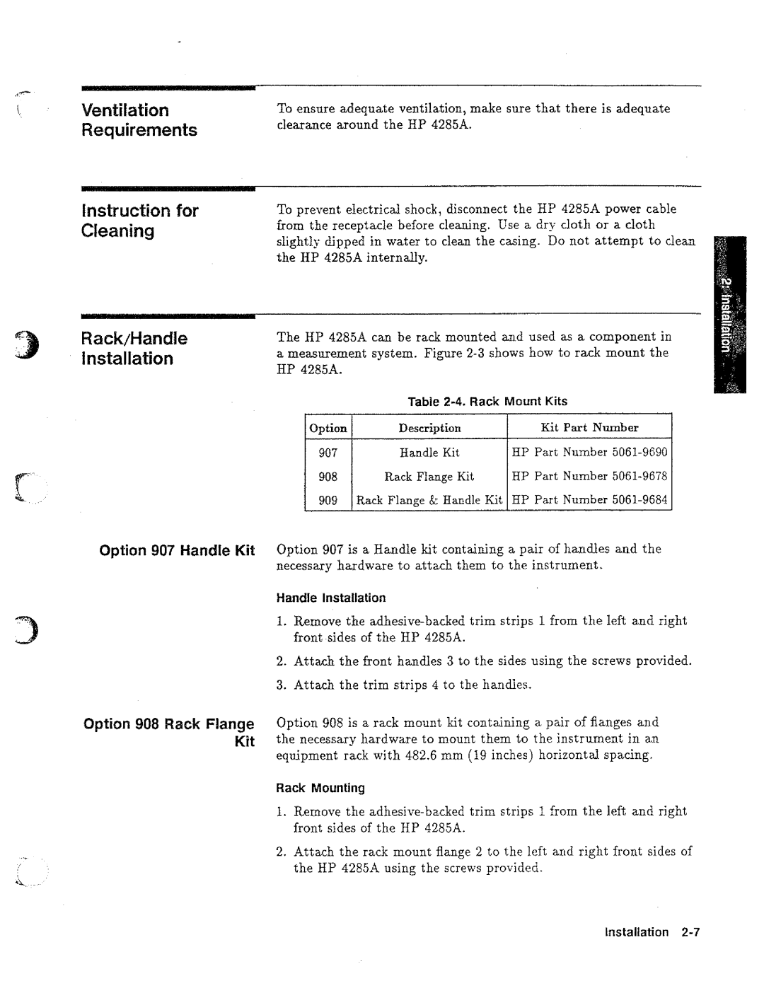 HP 04285-90010 manual 