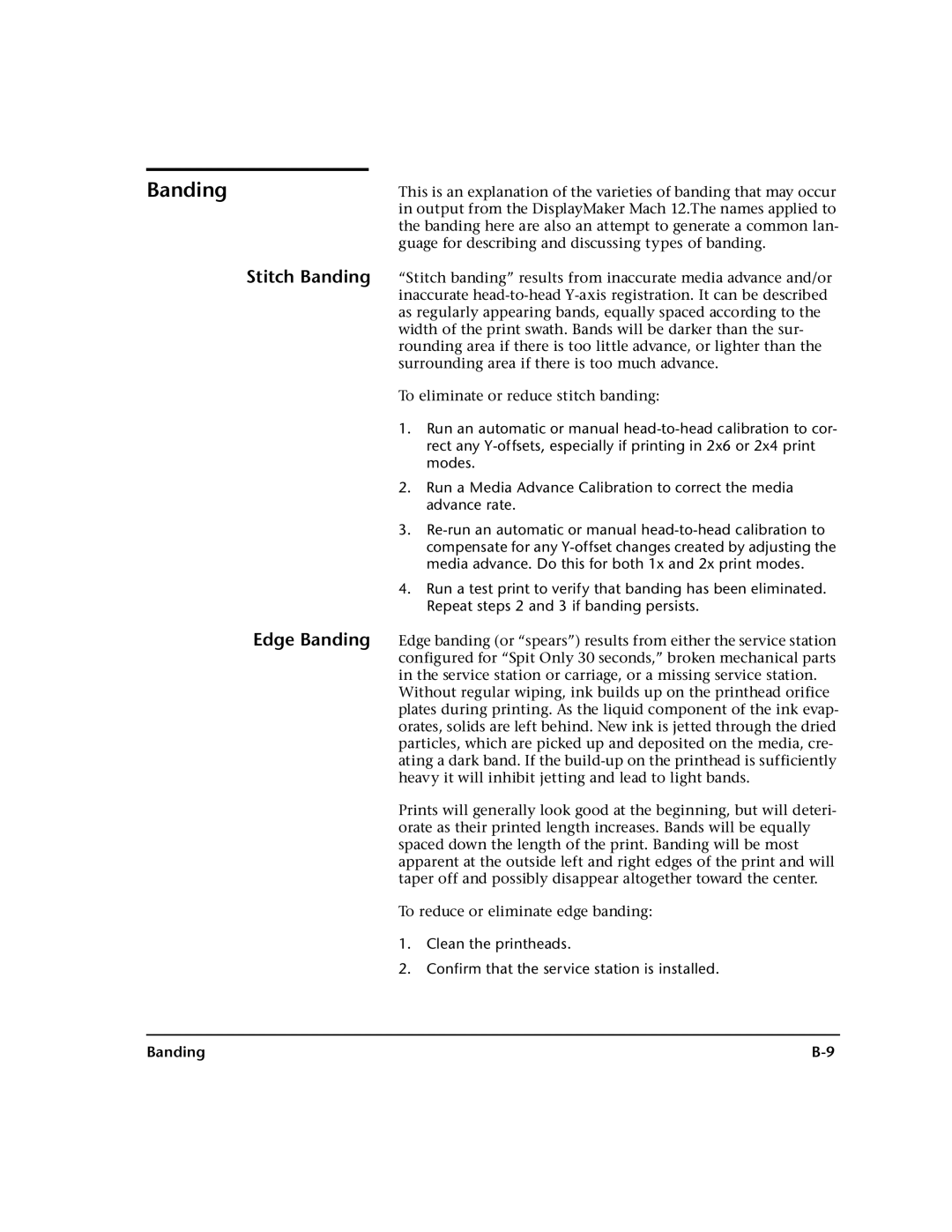 HP 0706124 REV B manual Stitch Banding Edge Banding 