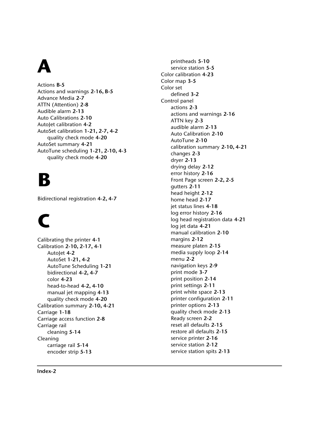 HP 0706124 REV B manual Index-2 